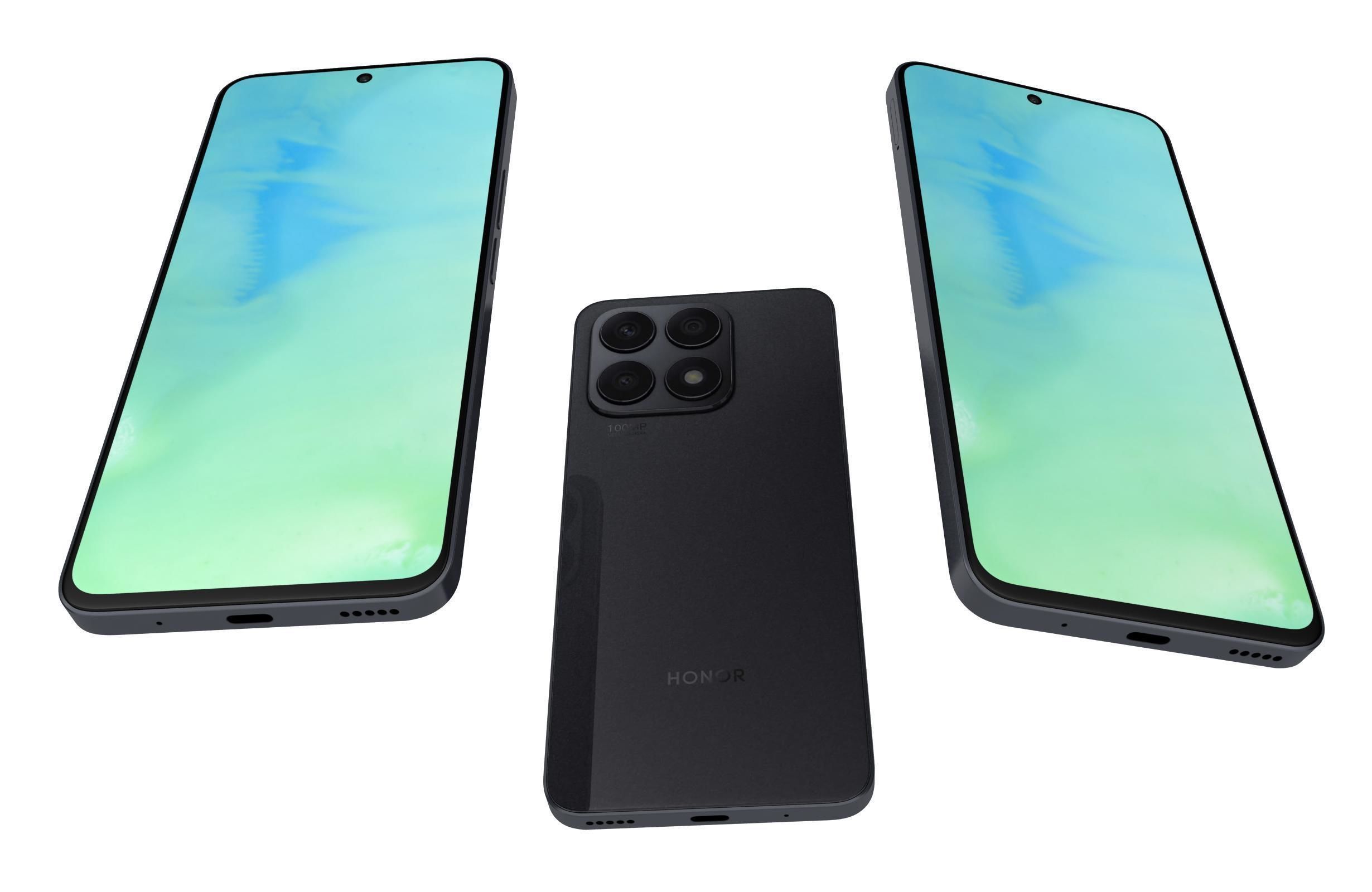 Honor X8a Black 3D model_2