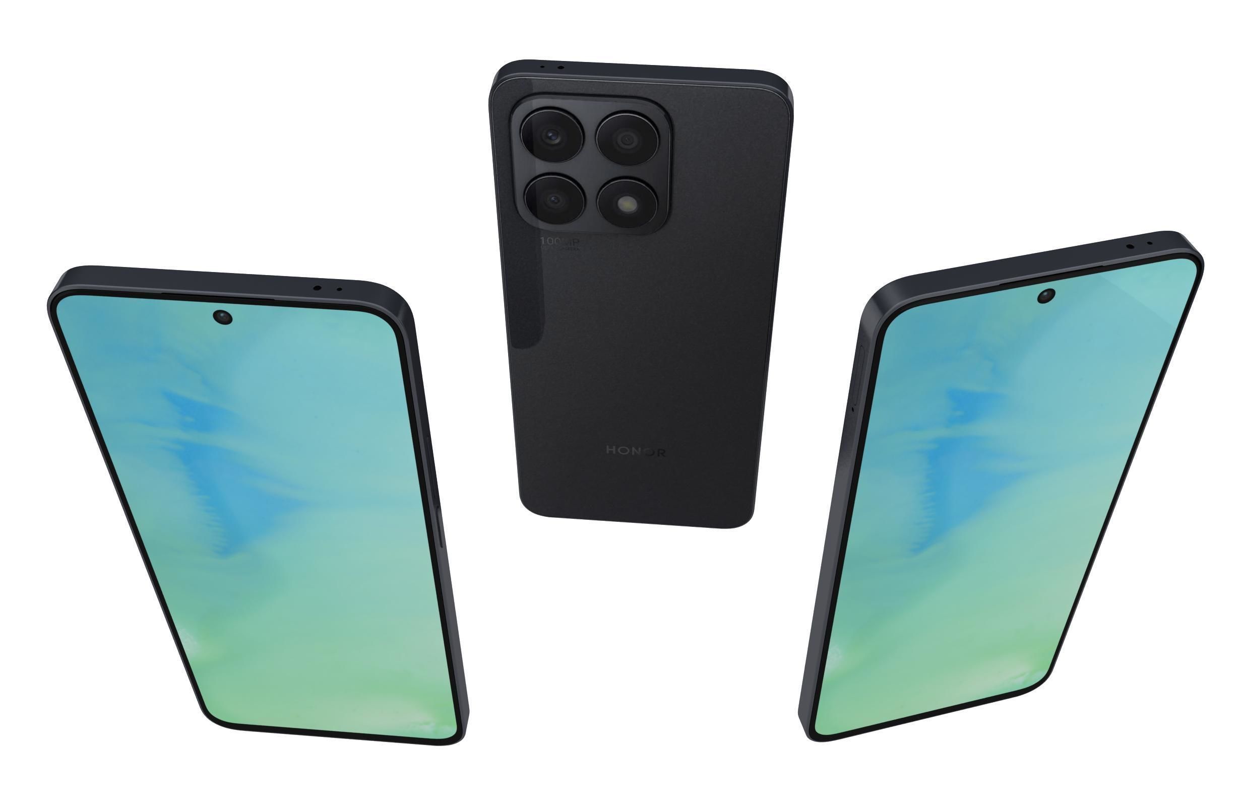 Honor X8a Black 3D model_1