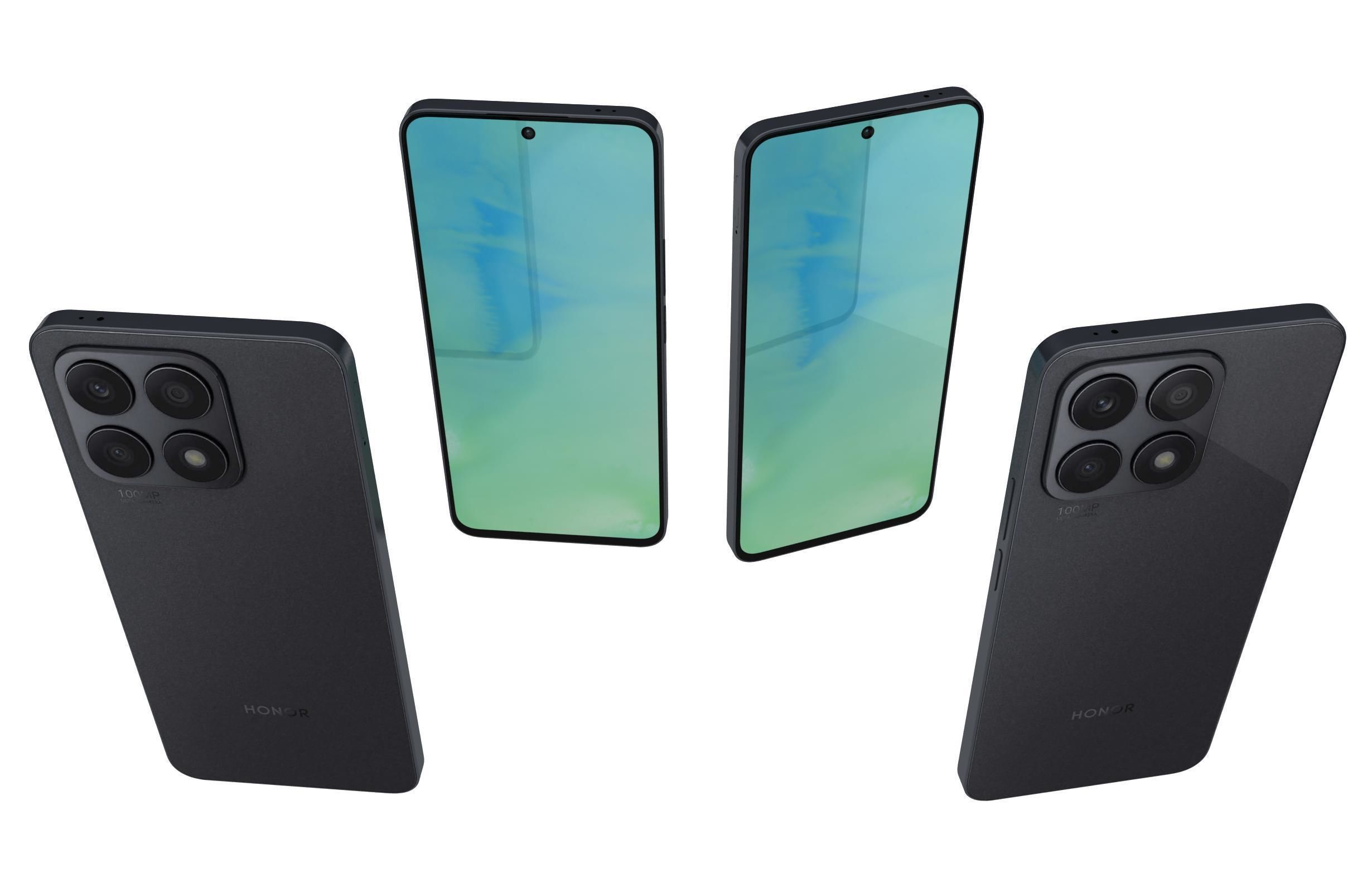 Honor X8a Black 3D model_4