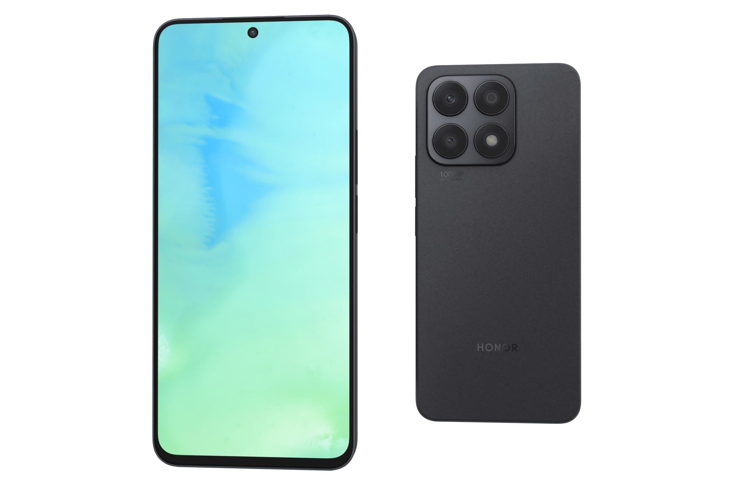 Honor X8a Black 3D model_6