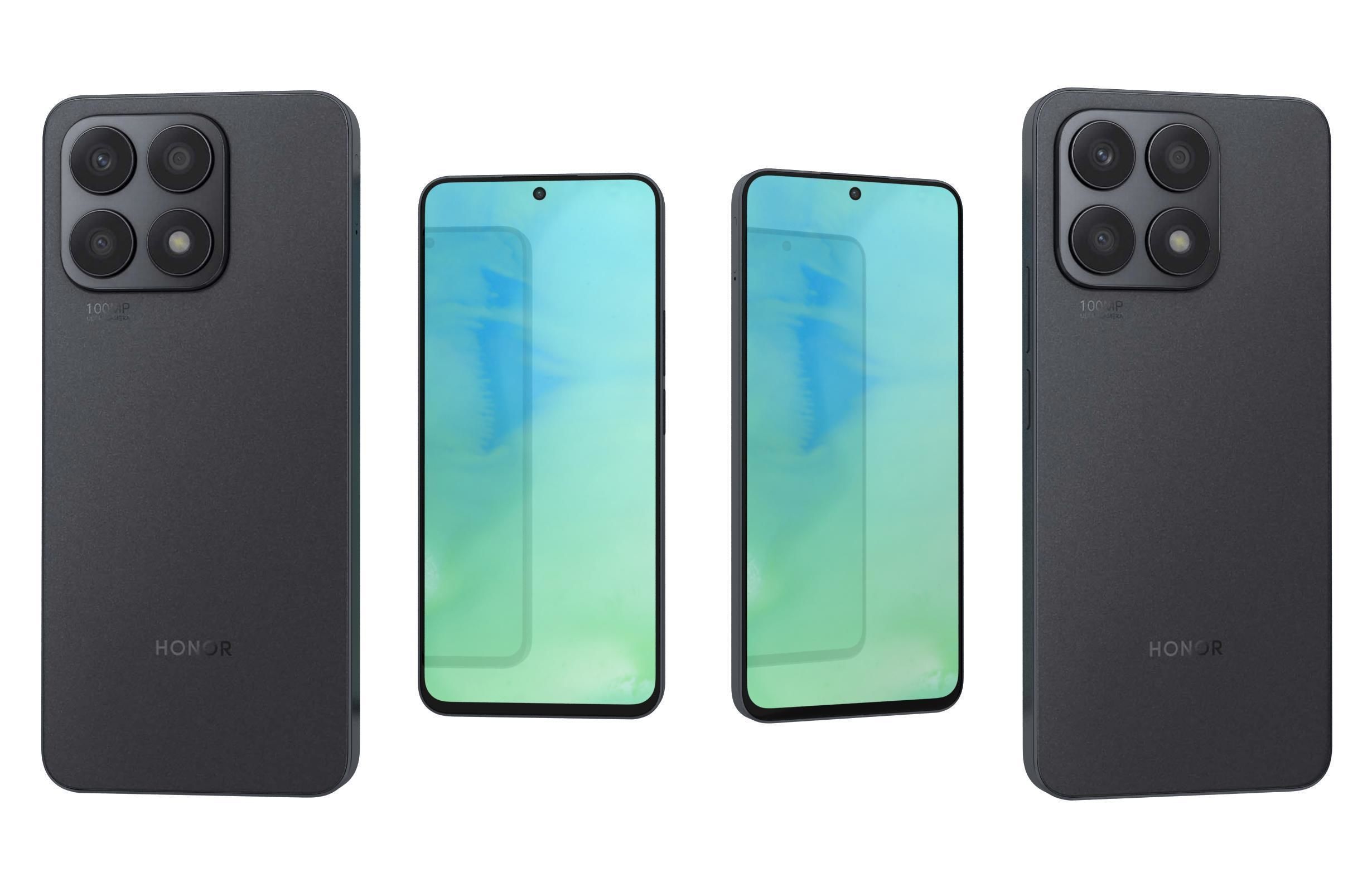 Honor X8a Black 3D model_3