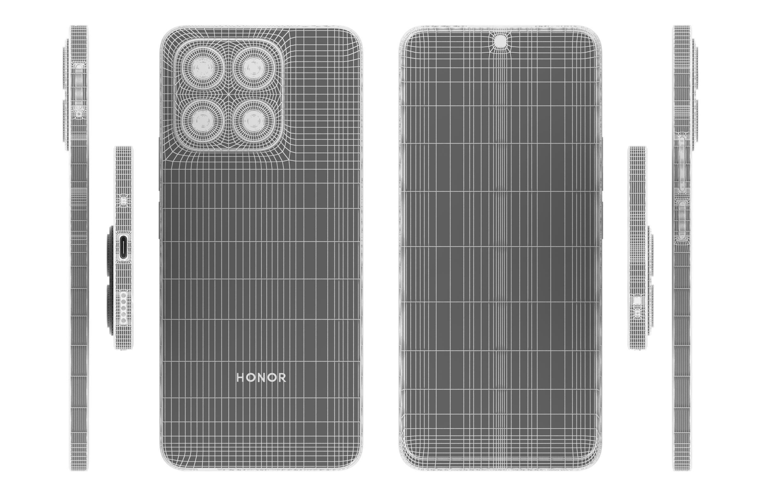 Honor X8a White 3D model_17