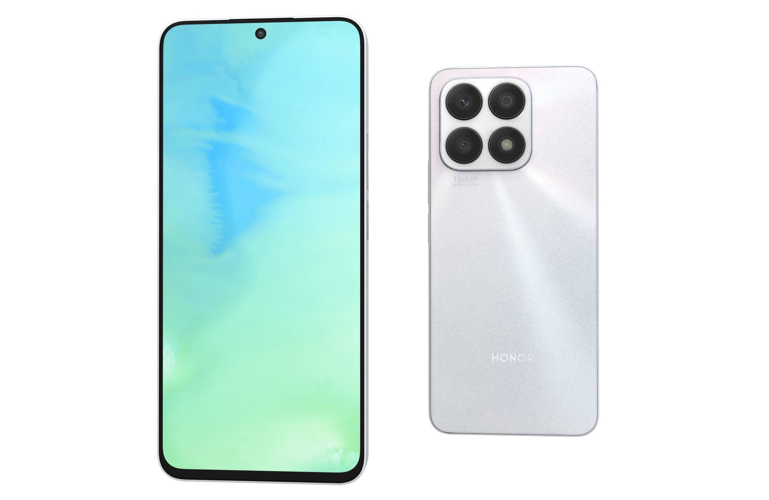 Honor X8a White 3D model_6