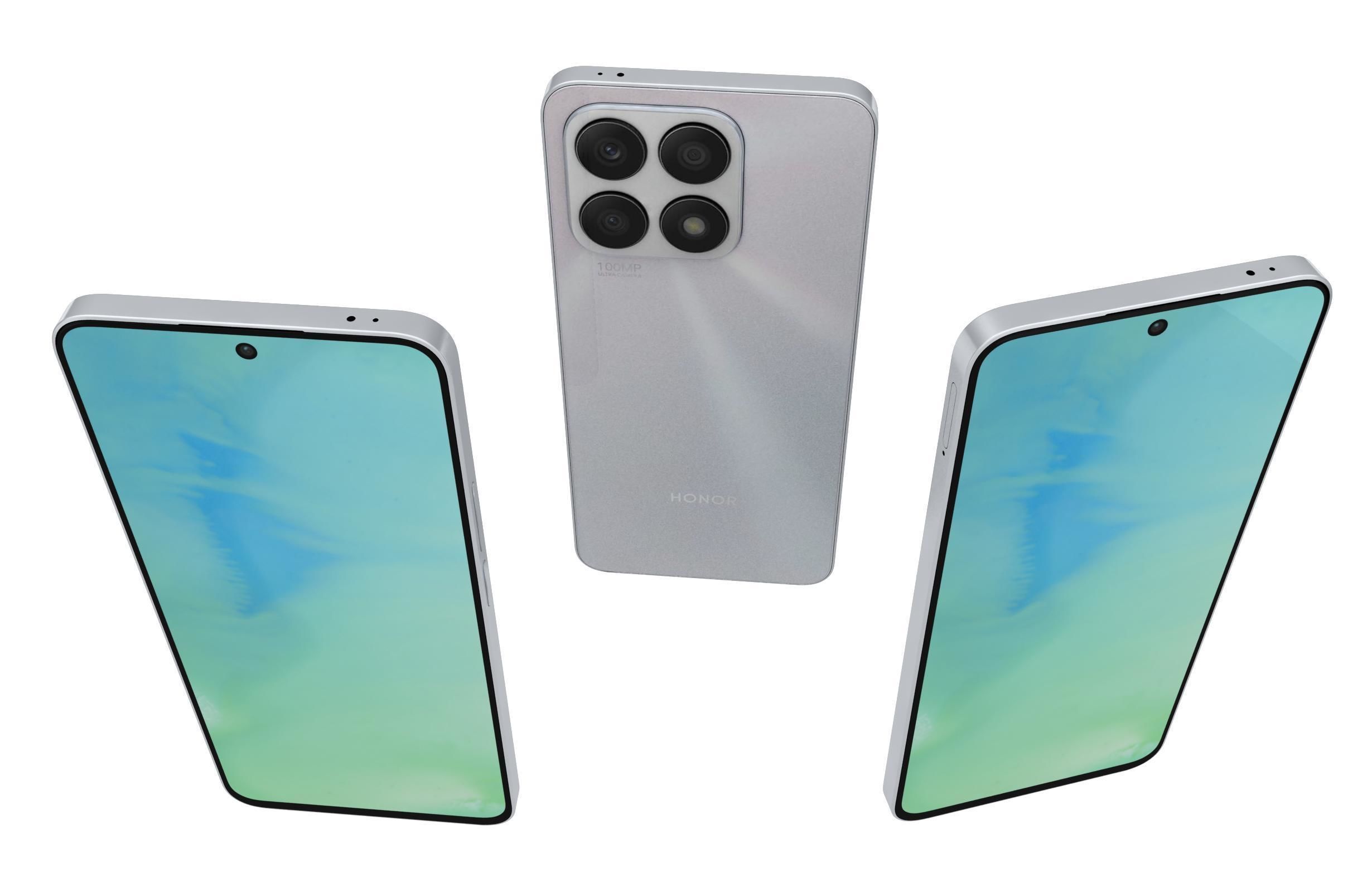 Honor X8a White 3D model_1