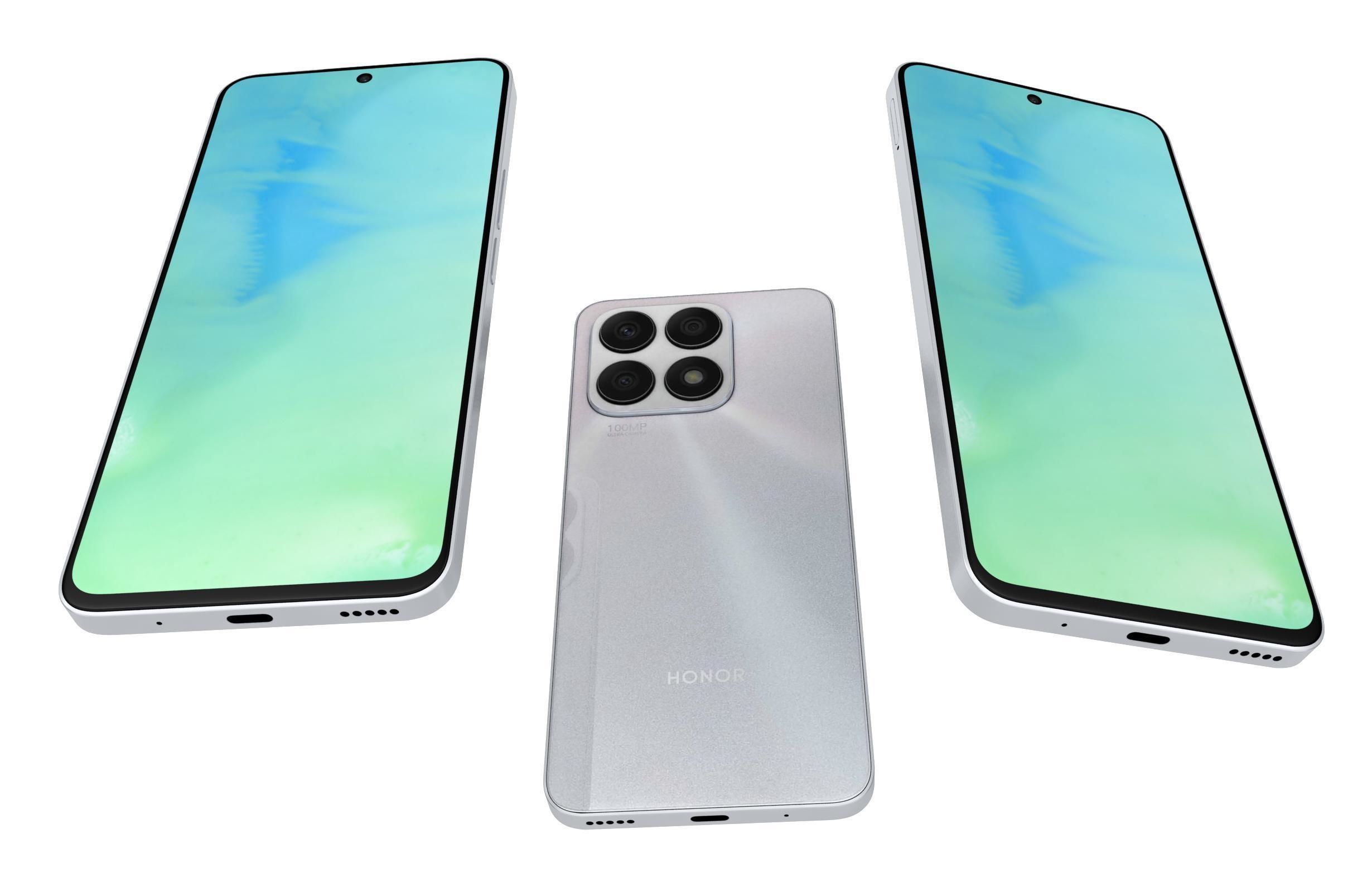 Honor X8a White 3D model_2