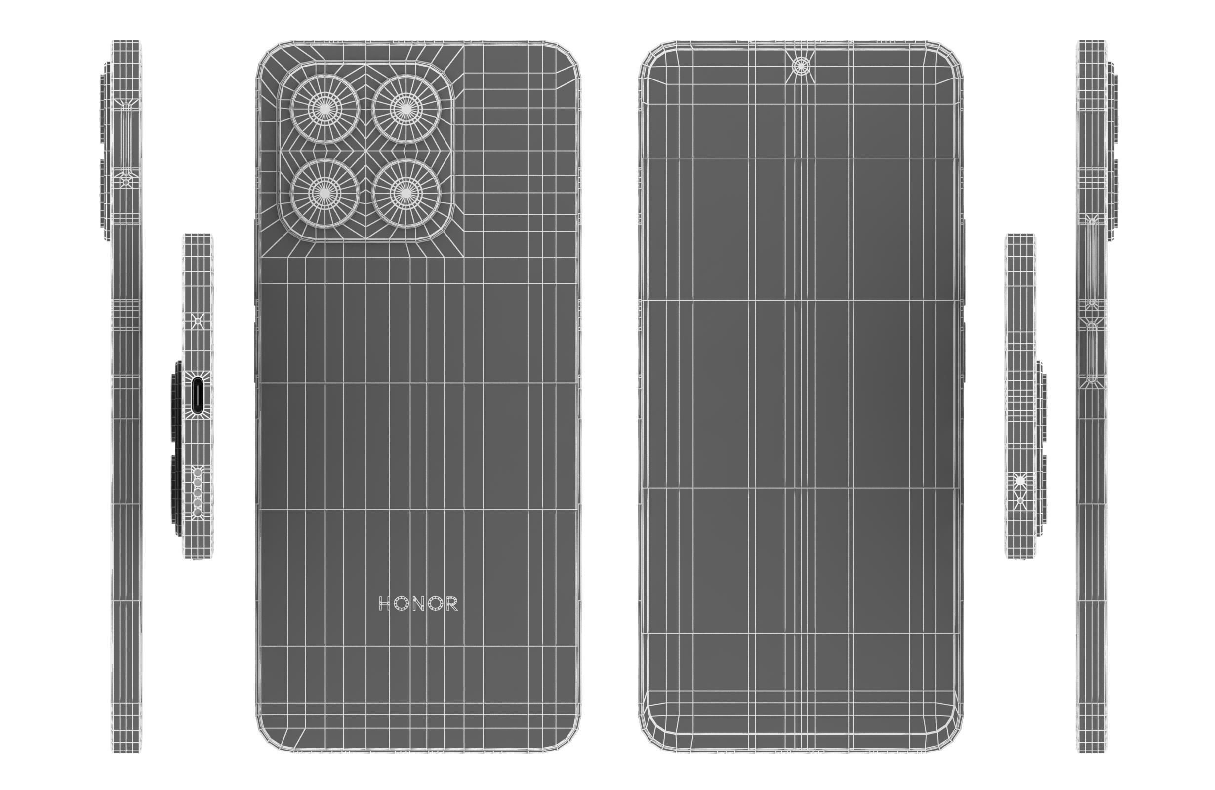 Honor X8a White 3D model_16
