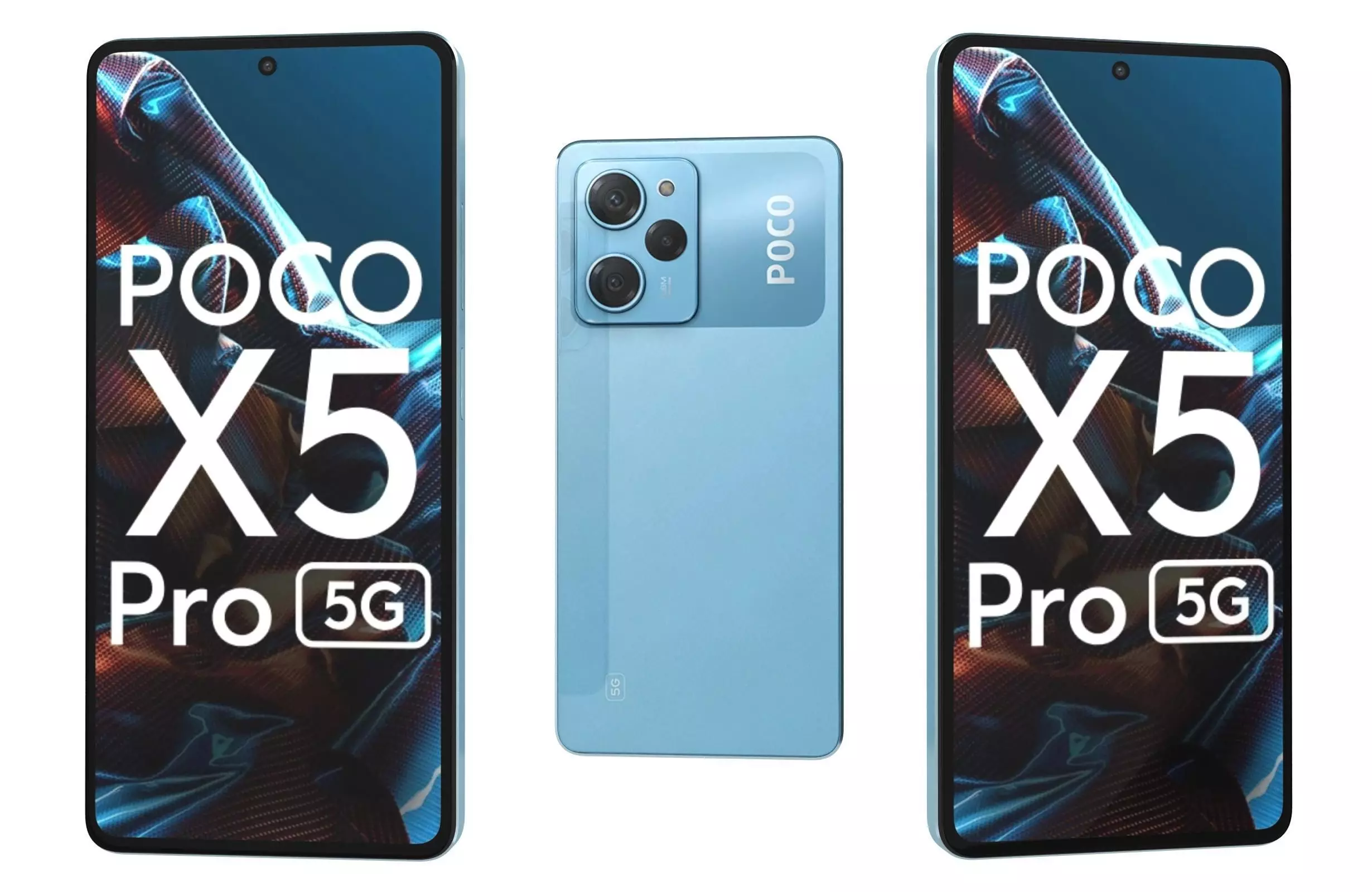 Xiaomi Poco X5 Pro 5G Blue 3D model_0
