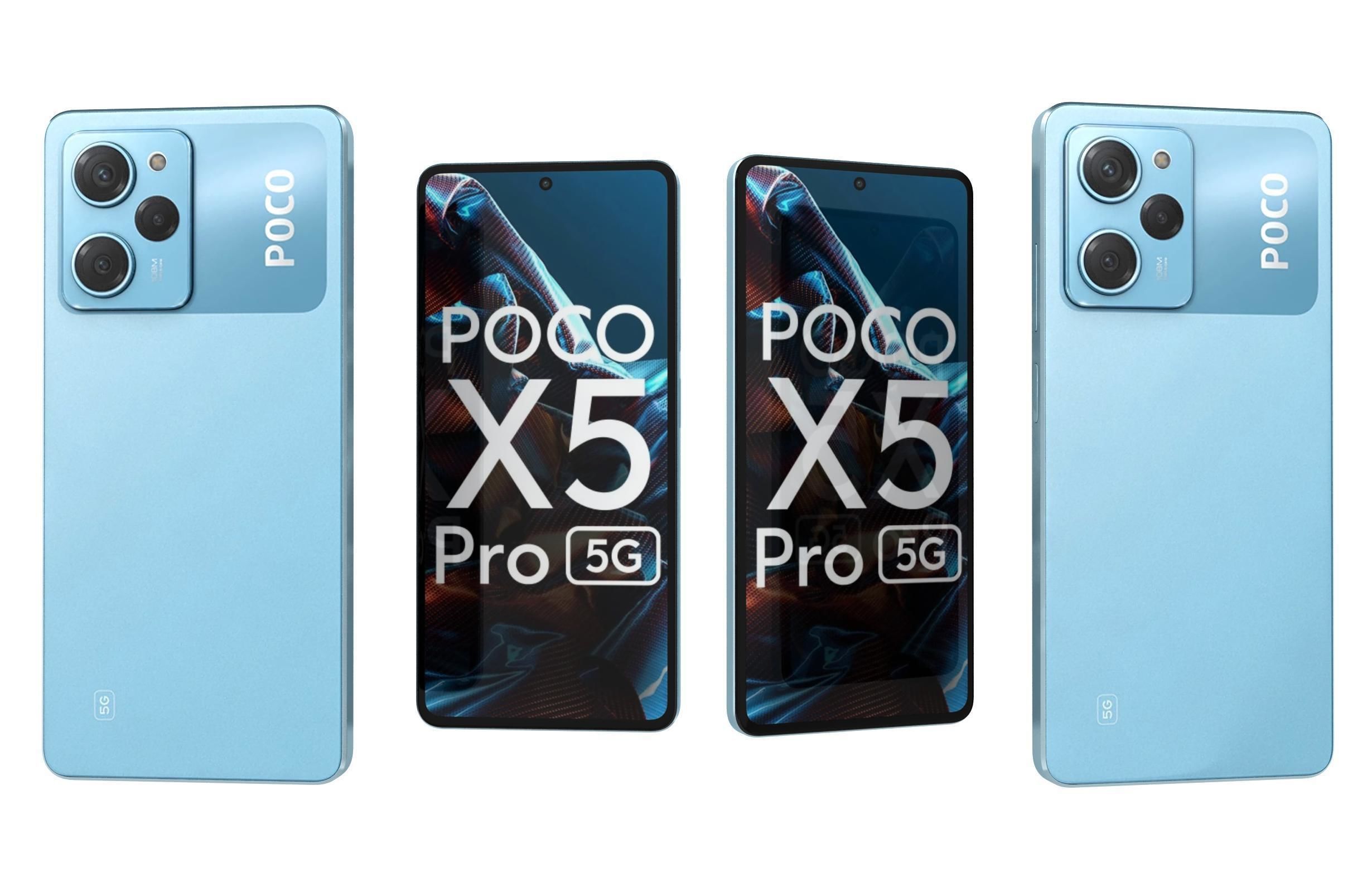 Xiaomi Poco X5 Pro 5G Blue 3D model_5