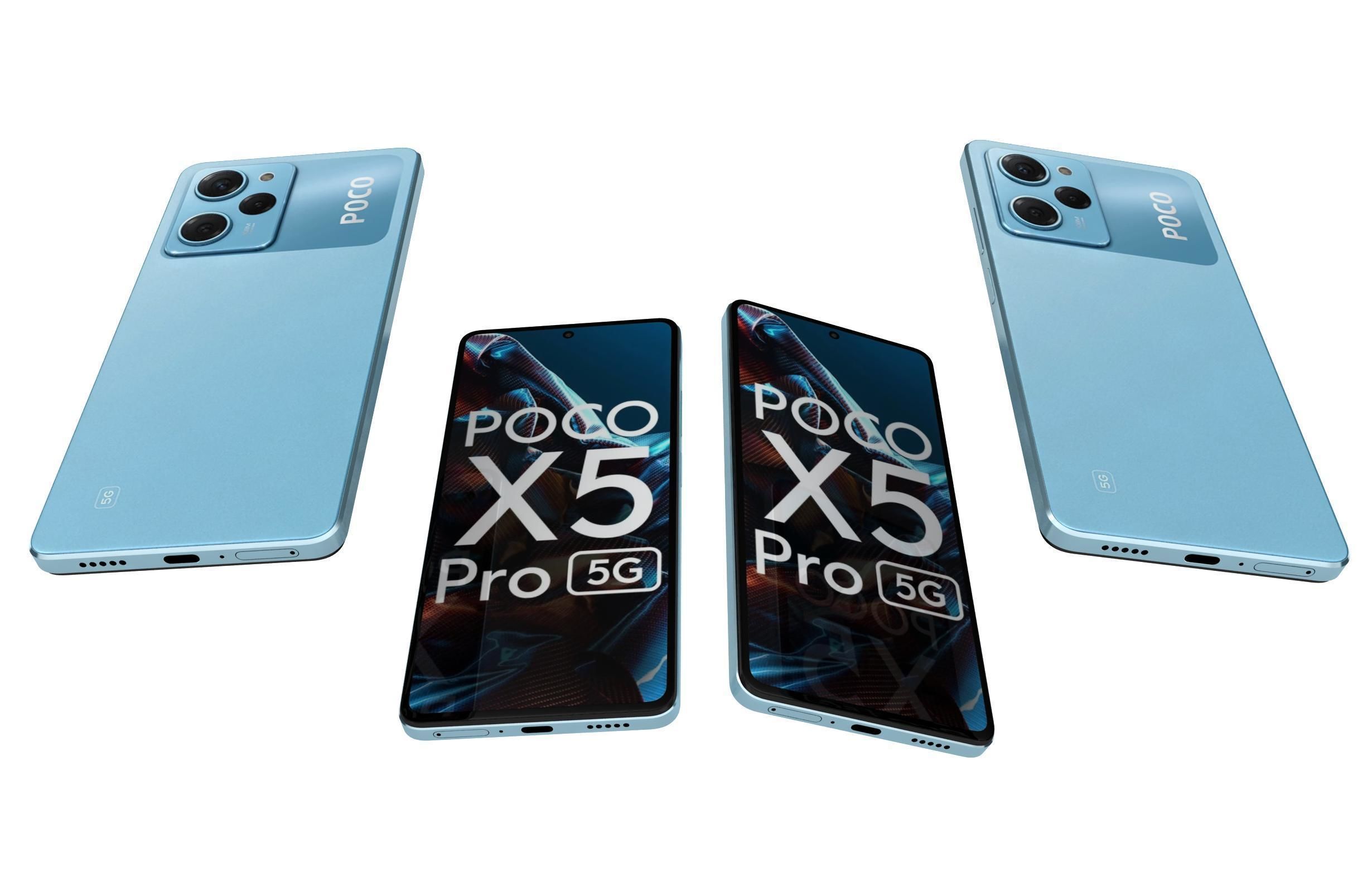 Xiaomi Poco X5 Pro 5G Blue 3D model_3