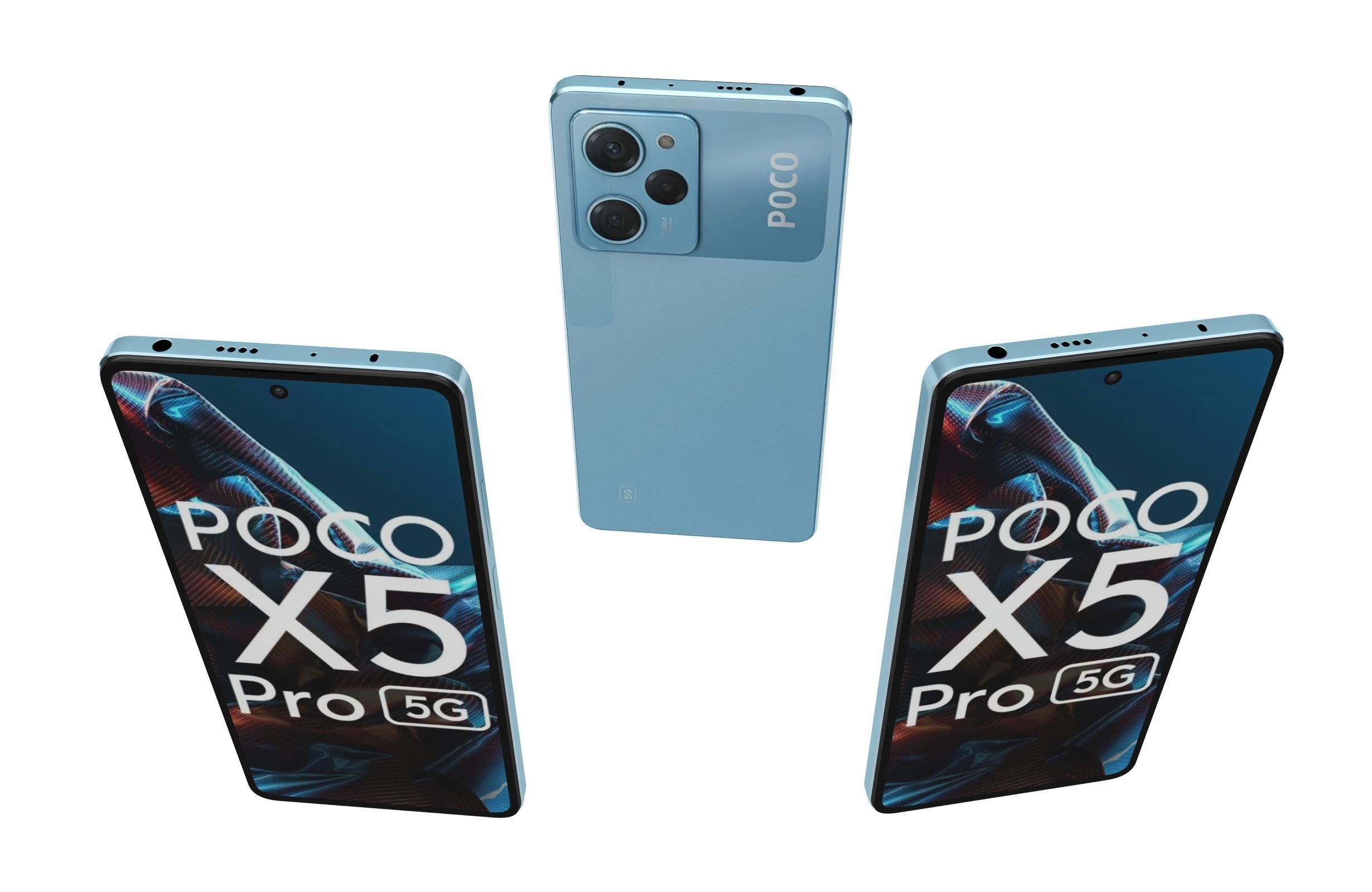 Xiaomi Poco X5 Pro 5G Blue 3D model_1