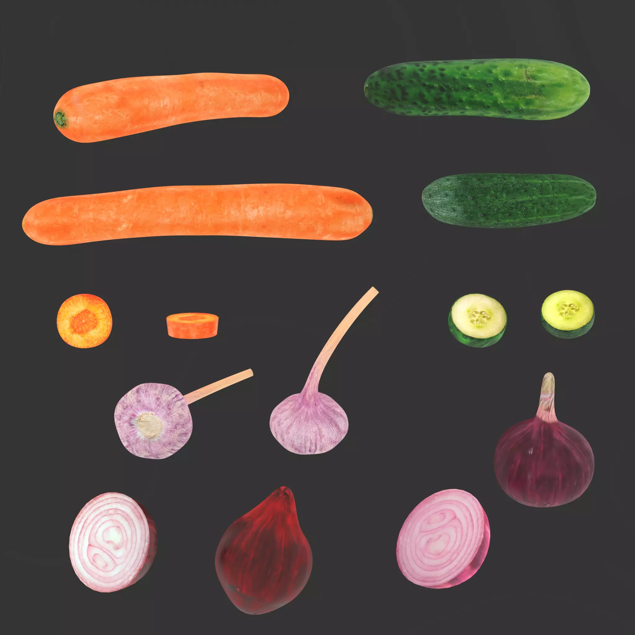 Vegetables set 1  3D model_0
