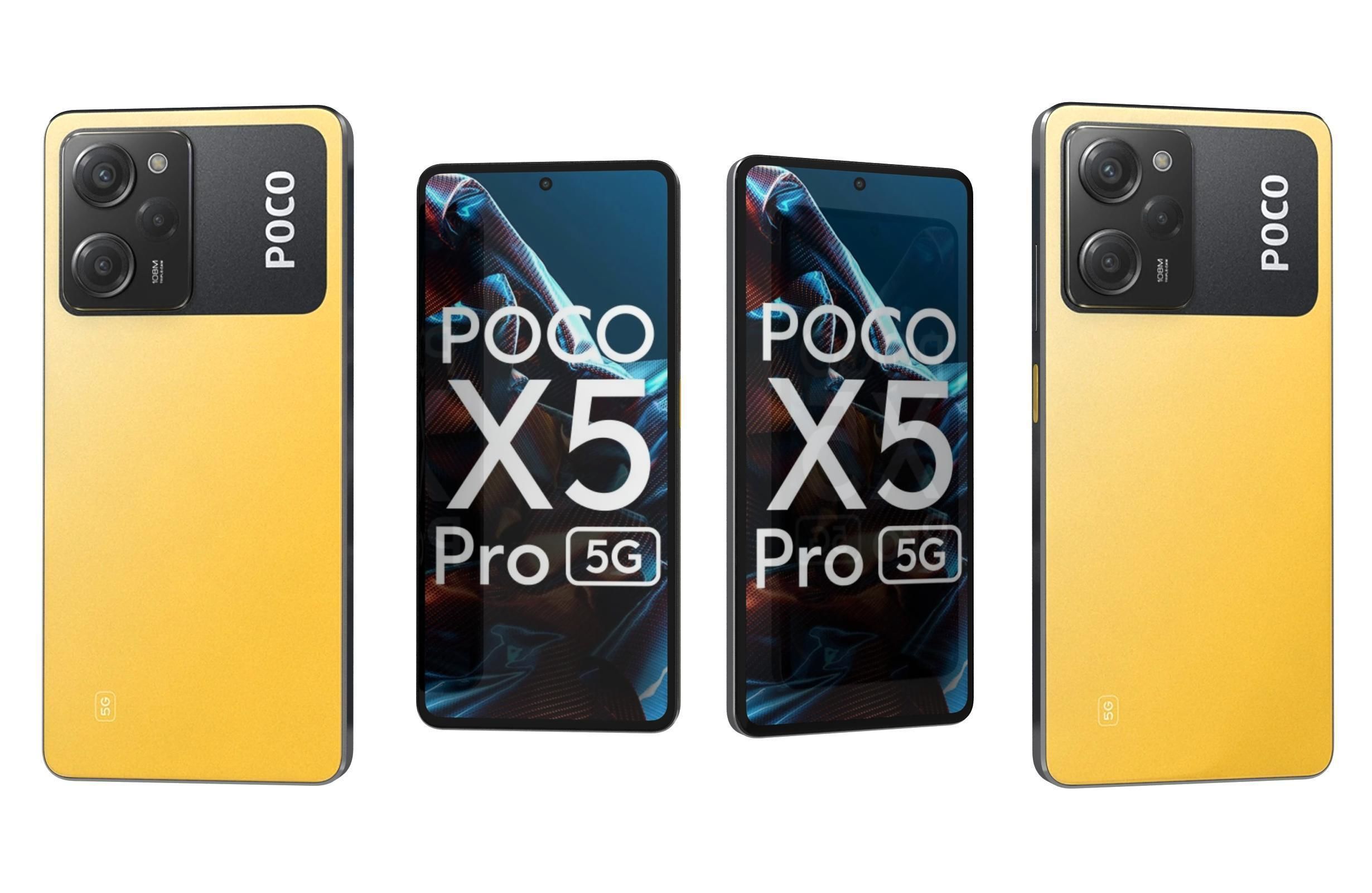 Xiaomi Poco X5 Pro 5G Yellow 3D model_3