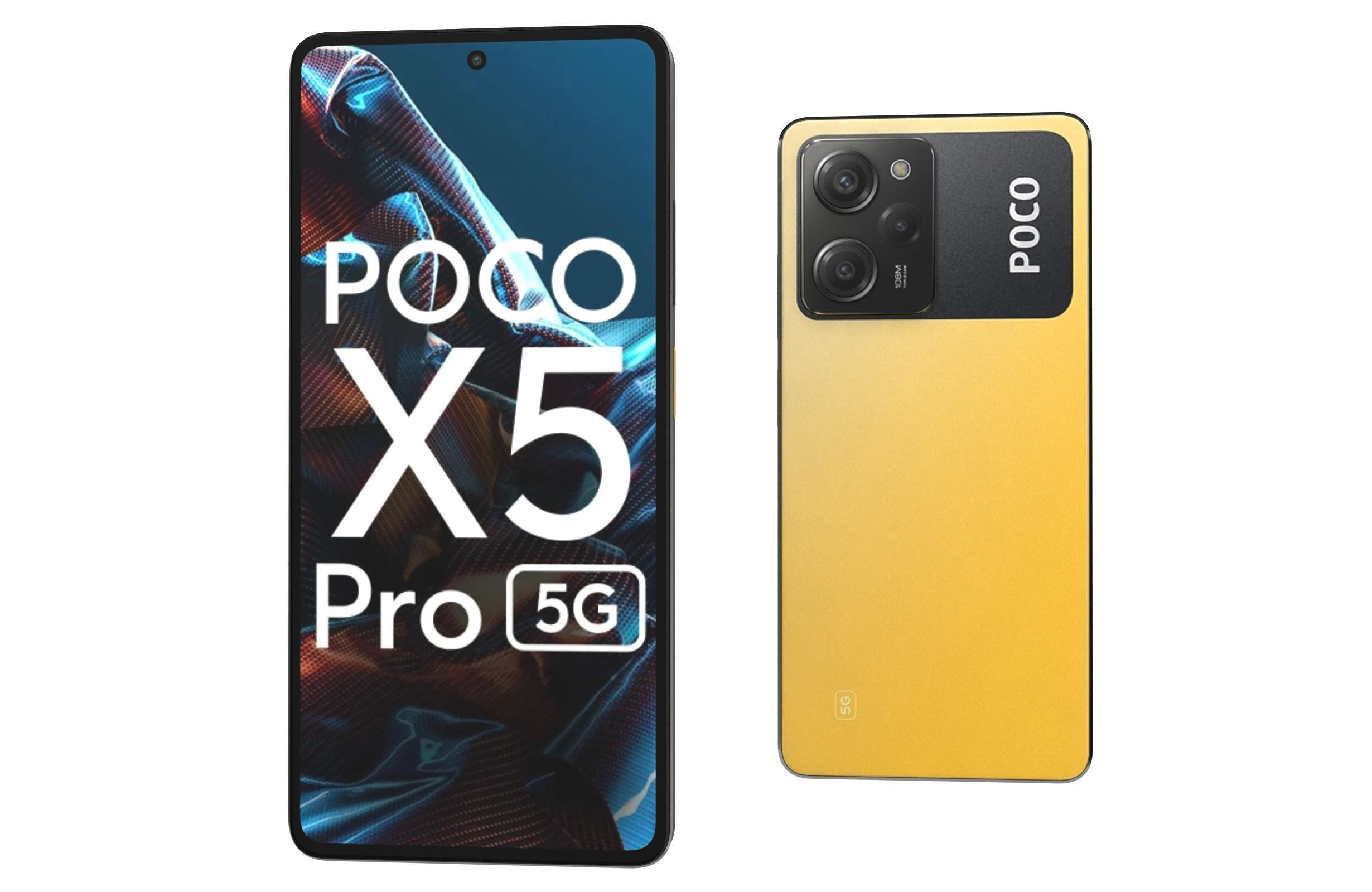 Xiaomi Poco X5 Pro 5G Yellow 3D model_6