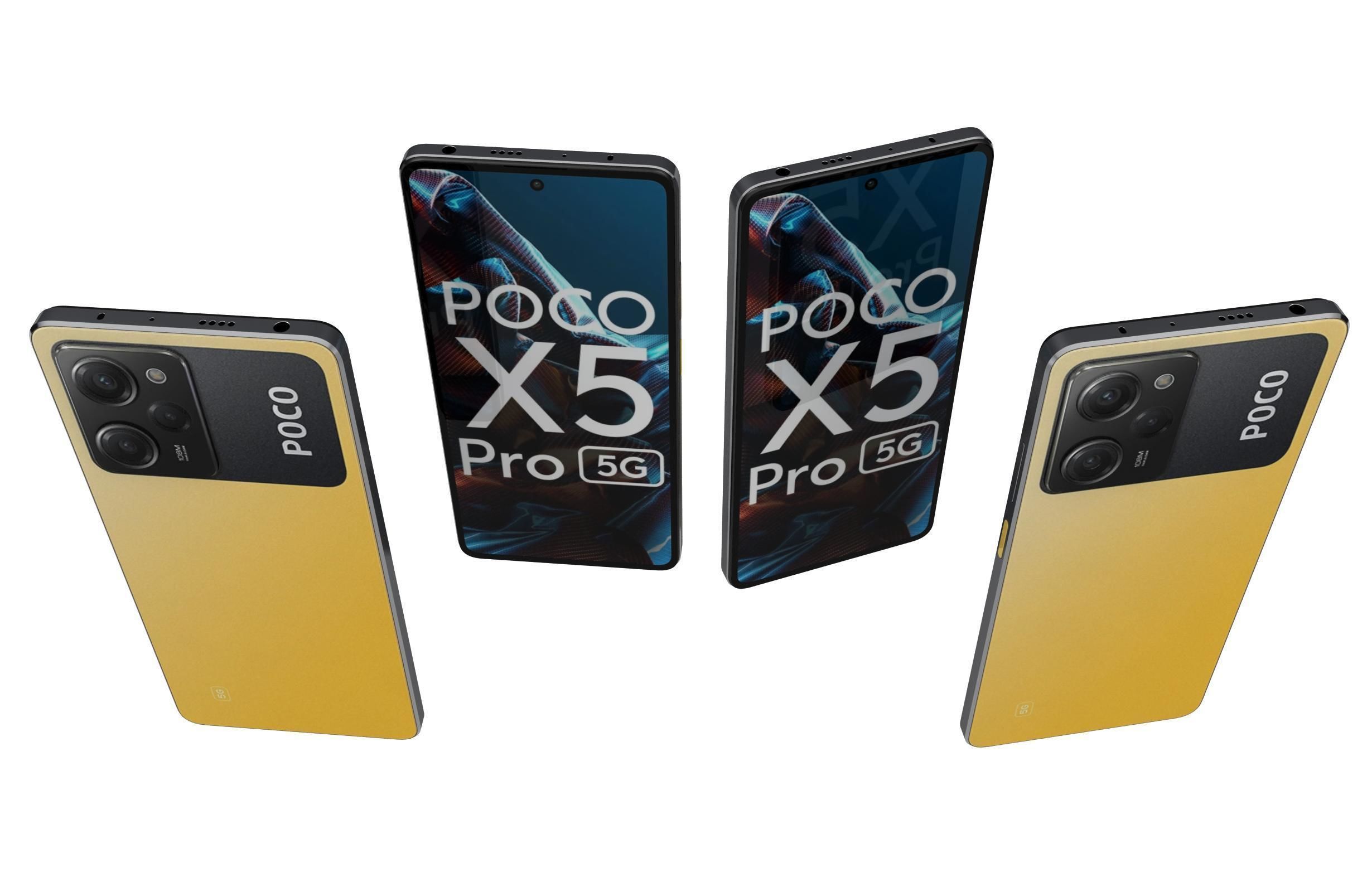 Xiaomi Poco X5 Pro 5G Yellow 3D model_5