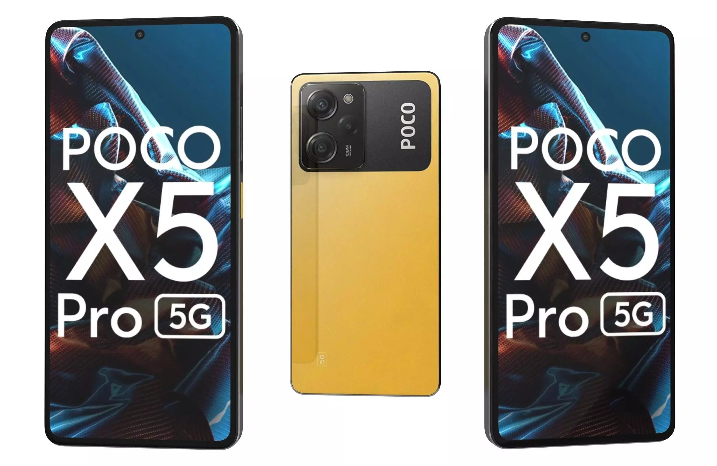 Xiaomi Poco X5 Pro 5G Yellow 3D model_0
