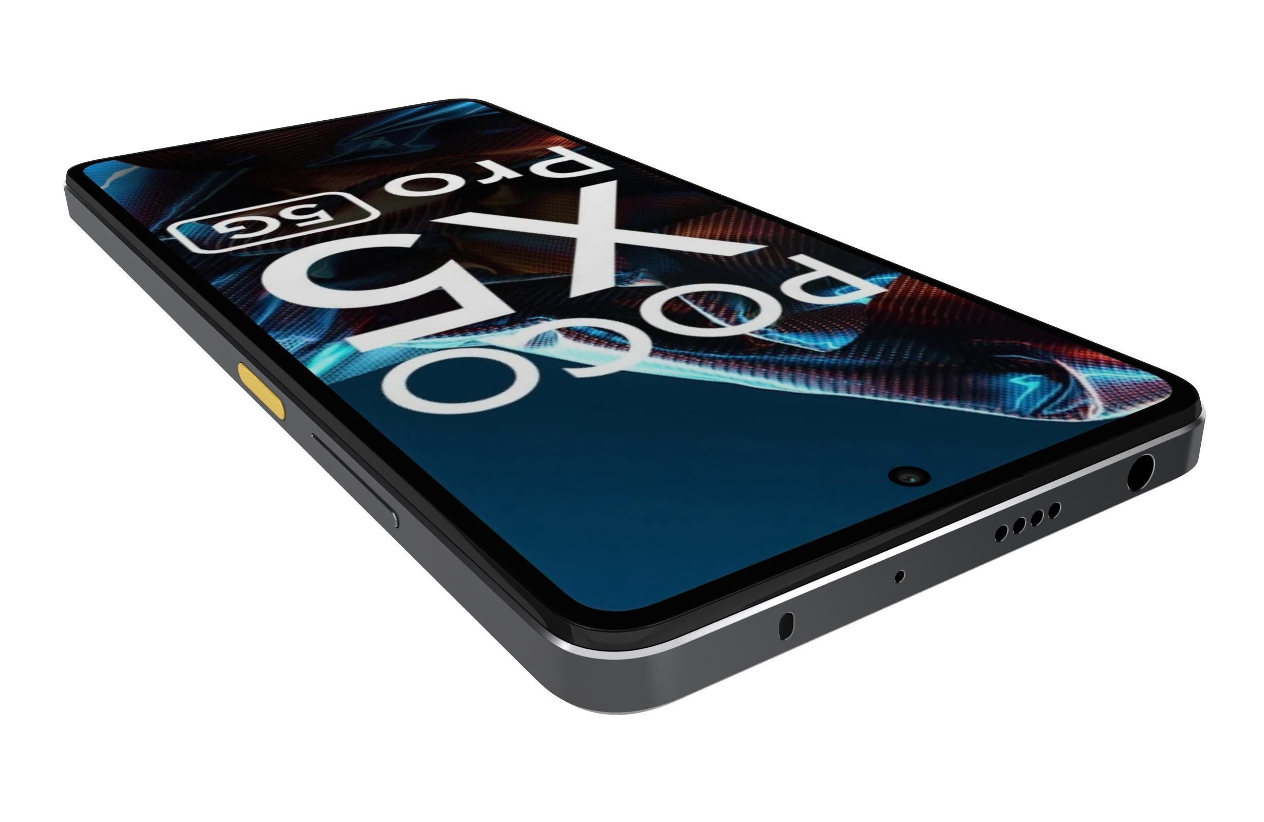 Xiaomi Poco X5 Pro 5G Yellow 3D model_13