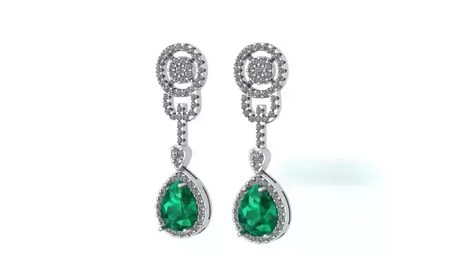 Brinco Festa esmeralda