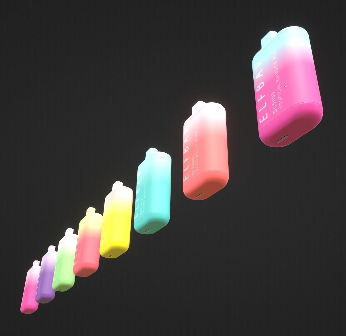 ElfBar 3D Pack Collection 8 model with textures 3D model_4