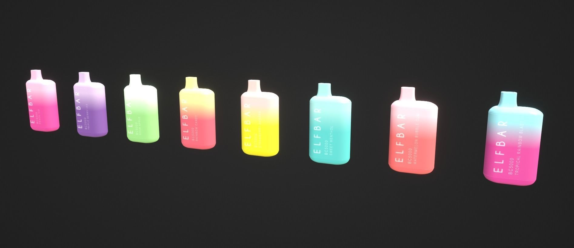 ElfBar 3D Pack Collection 8 model with textures 3D model_3