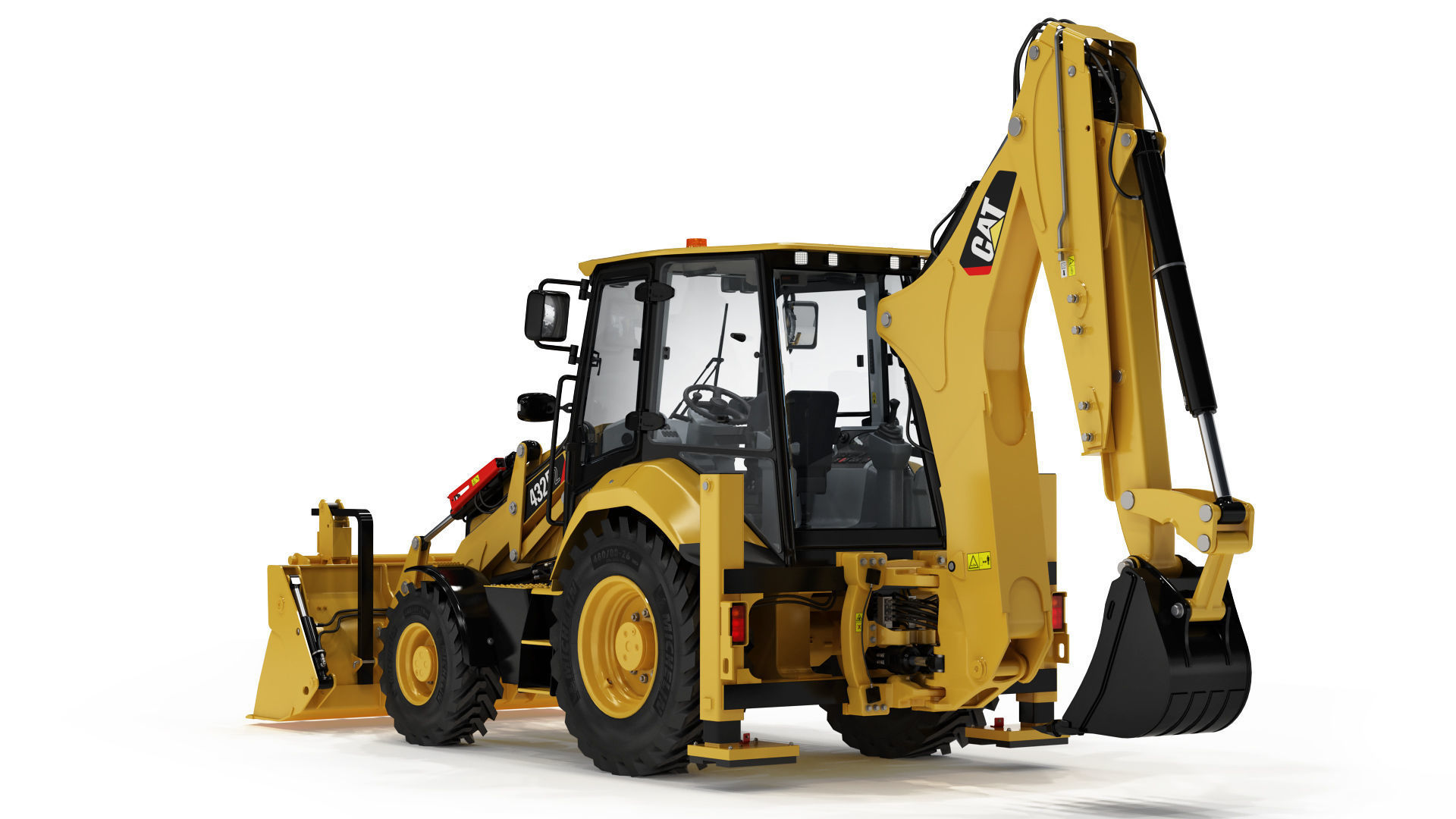 Backhoe Loader 3D model_5