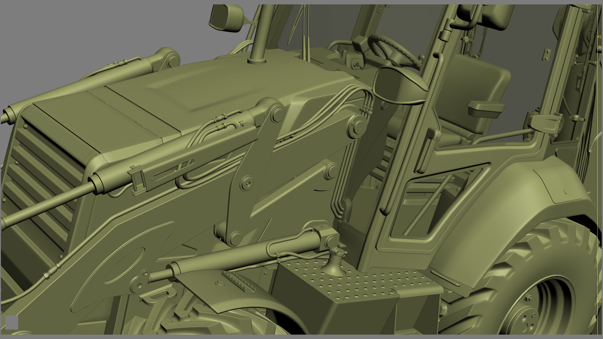 Backhoe Loader 3D model_38