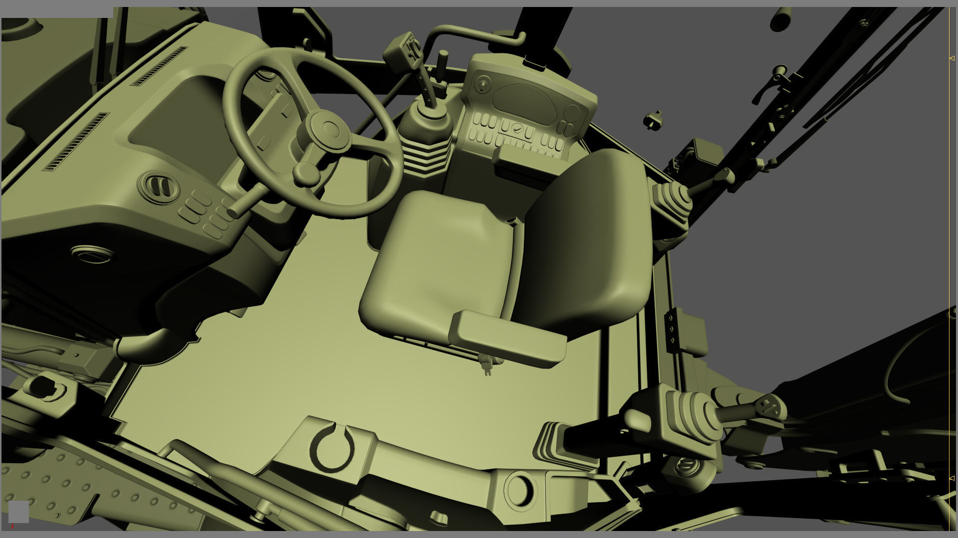 Backhoe Loader 3D model_40