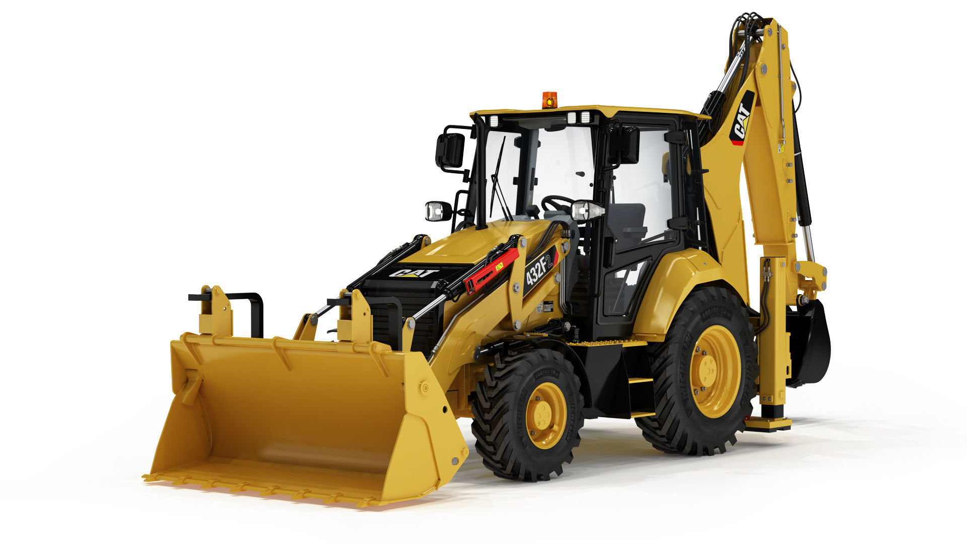 Backhoe Loader 3D model_11