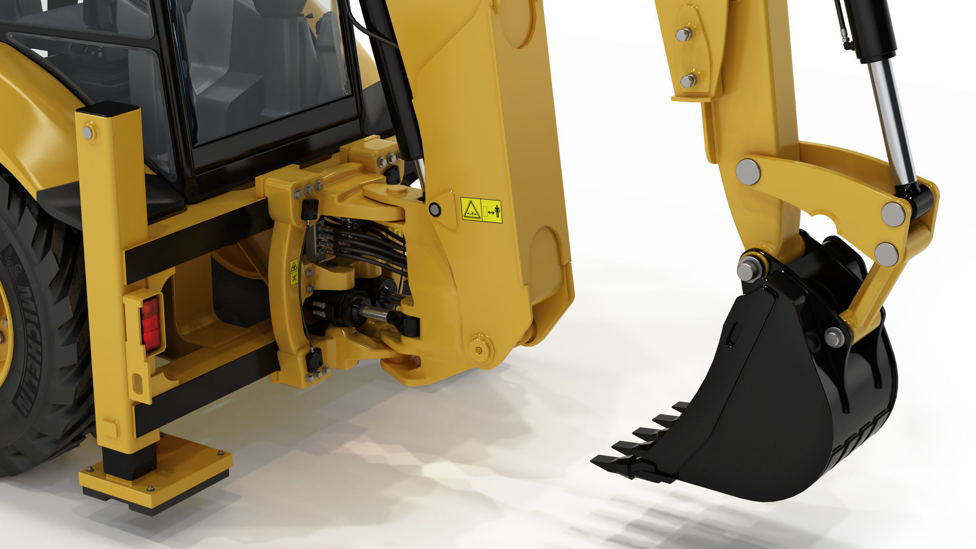 Backhoe Loader 3D model_15