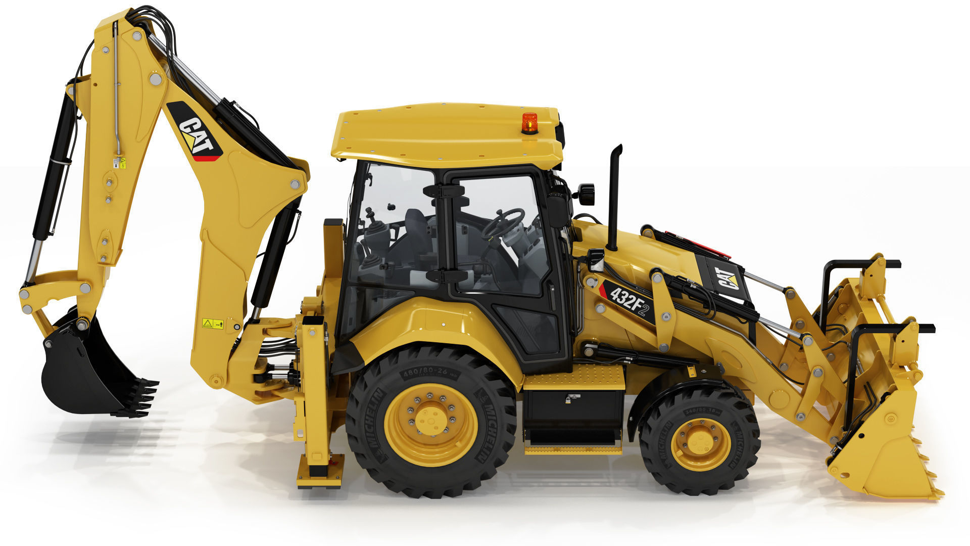 Backhoe Loader 3D model_8