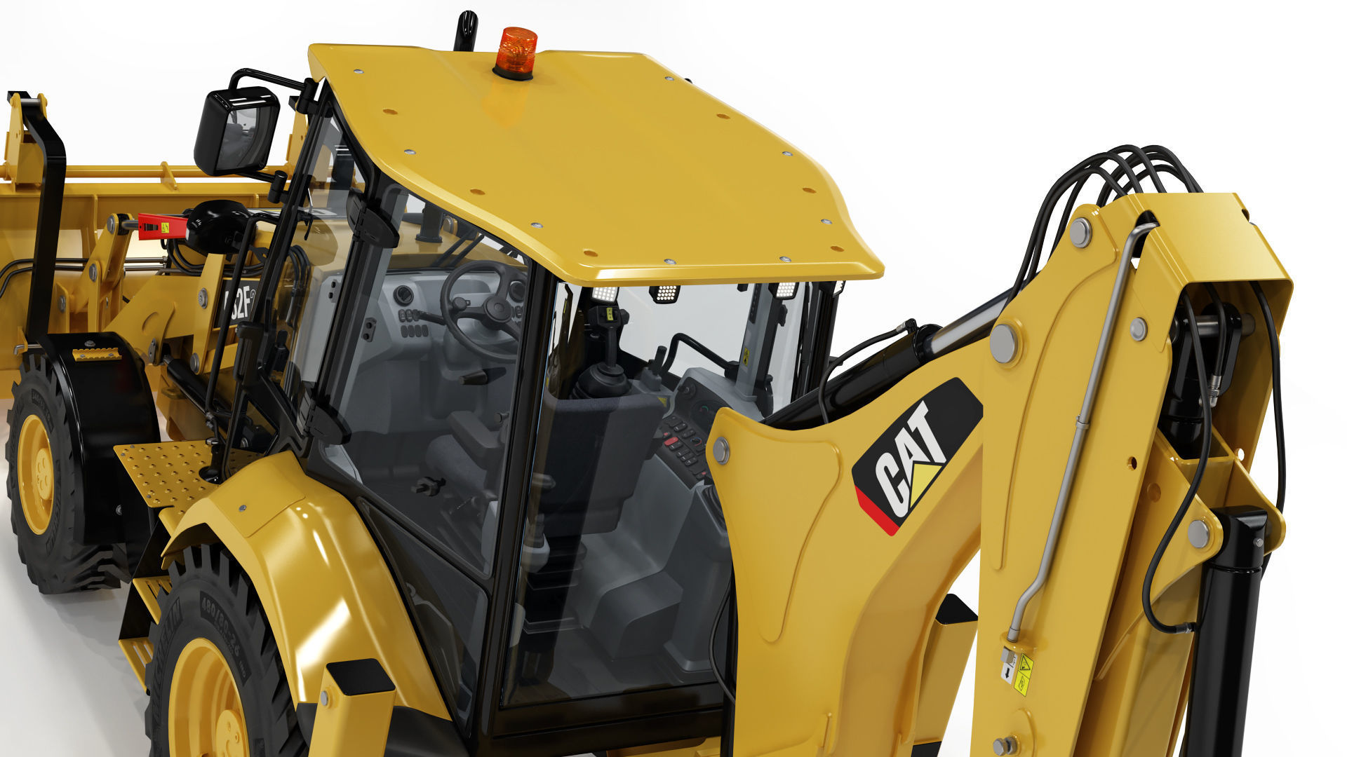 Backhoe Loader 3D model_19