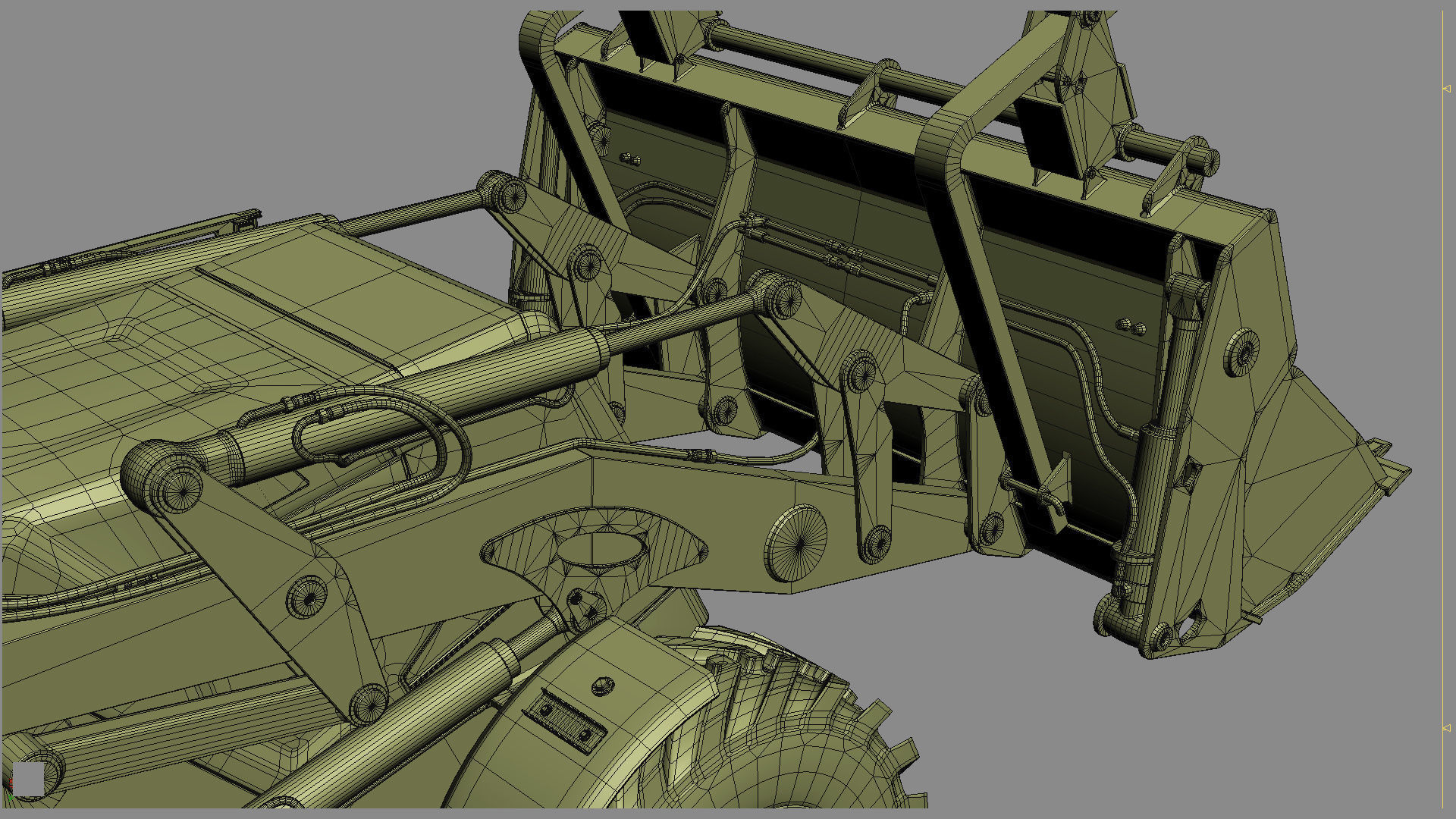 Backhoe Loader 3D model_37