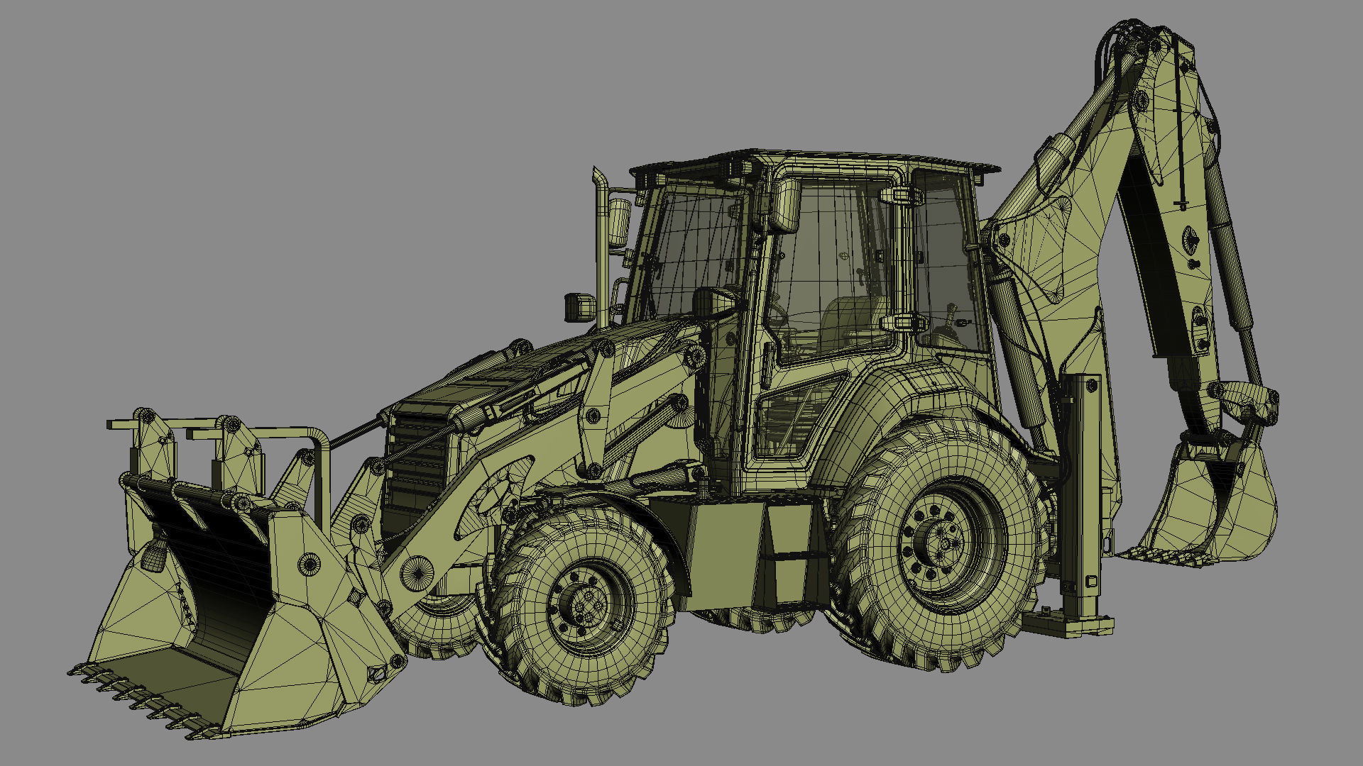 Backhoe Loader 3D model_29