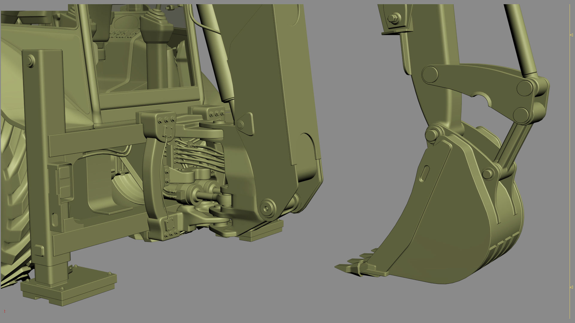 Backhoe Loader 3D model_34