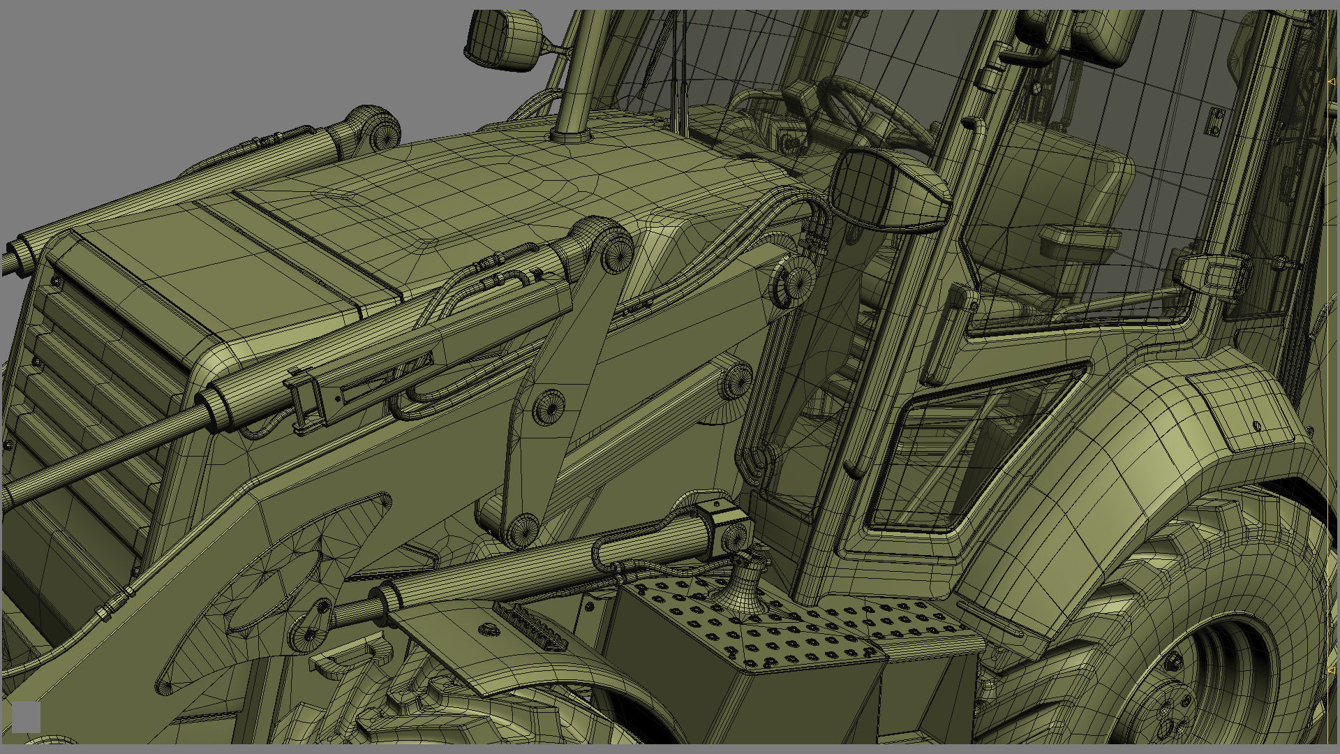 Backhoe Loader 3D model_39