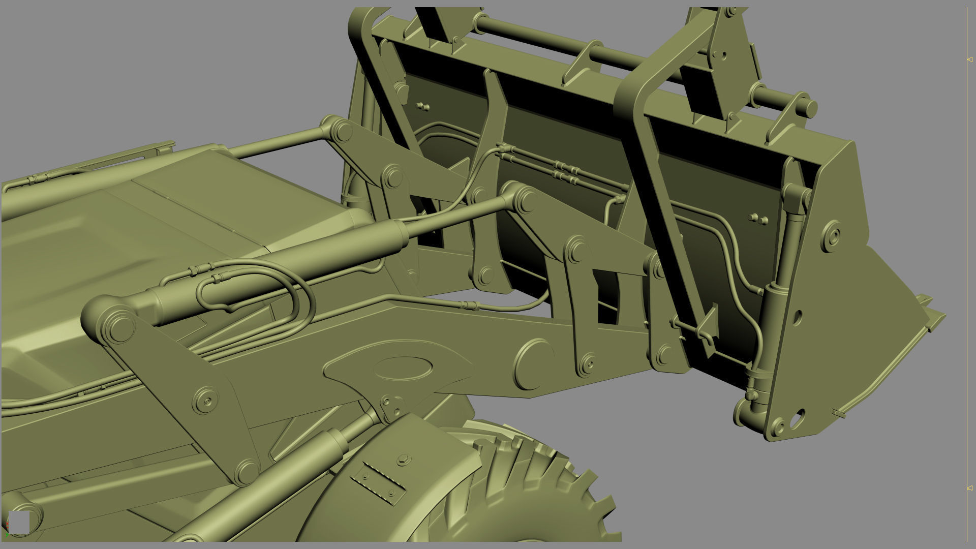 Backhoe Loader 3D model_36