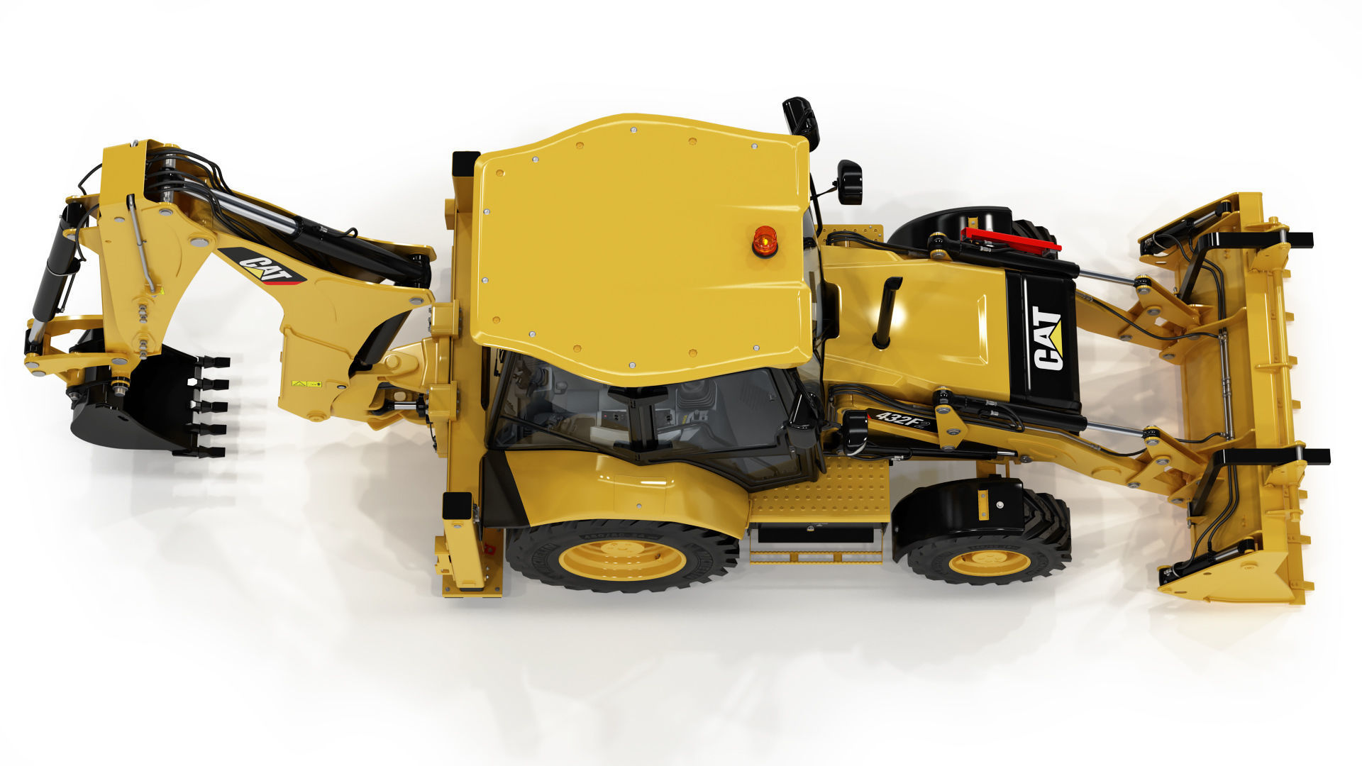 Backhoe Loader 3D model_10