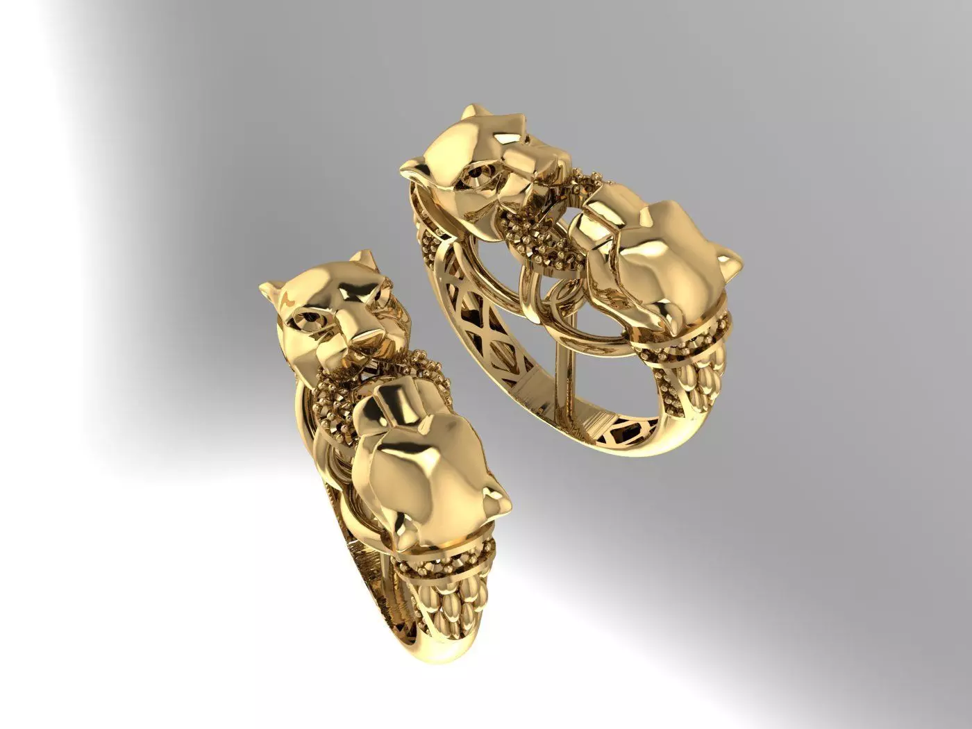 woman ring leopard 009 3D print model