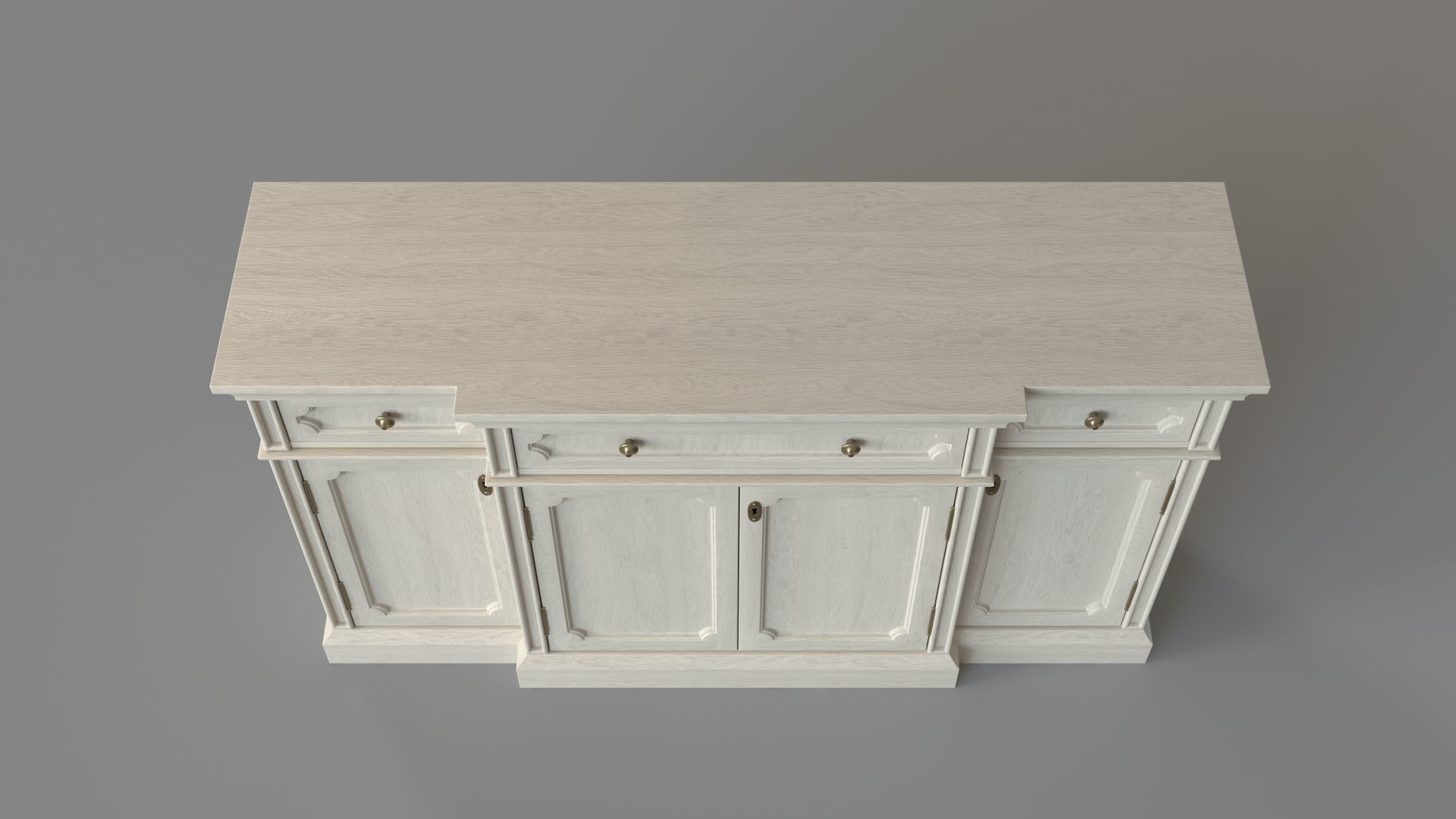 Marcel Console Whitewash 3D model_3