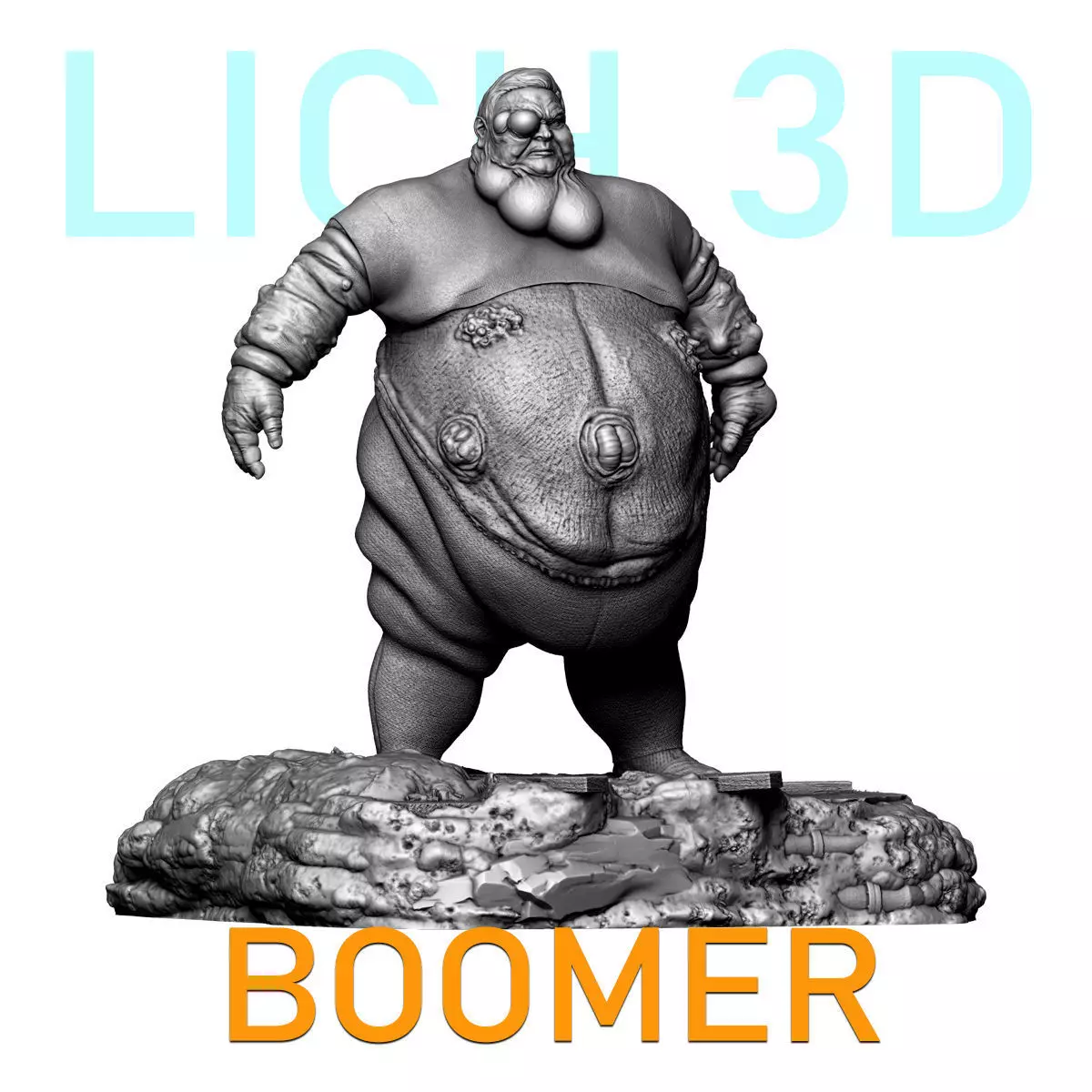 Fat Zombie - Boomer - Left 4 Dead- STL 3D print model