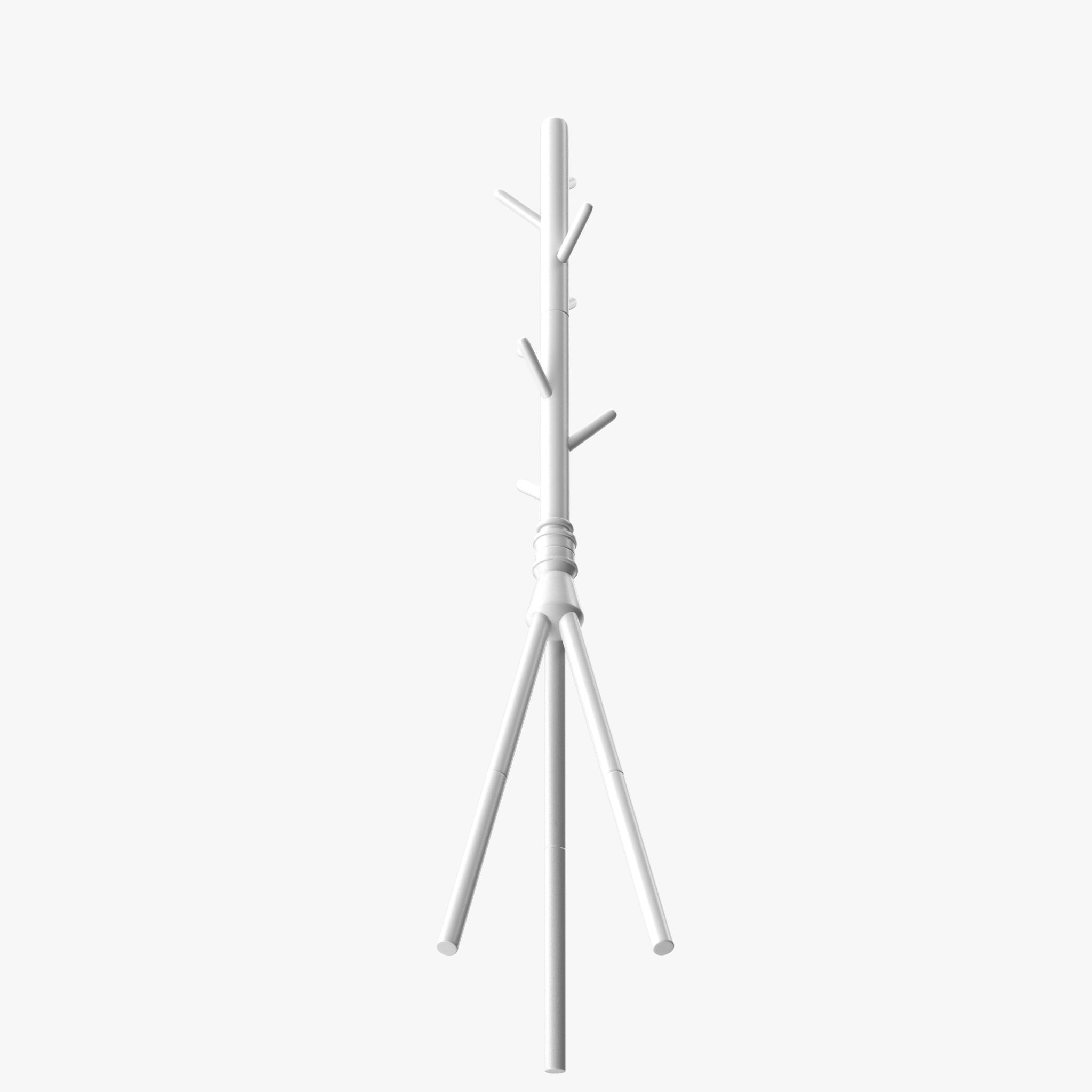 Coat Rack Stand with 7 Hooks 3D model_12