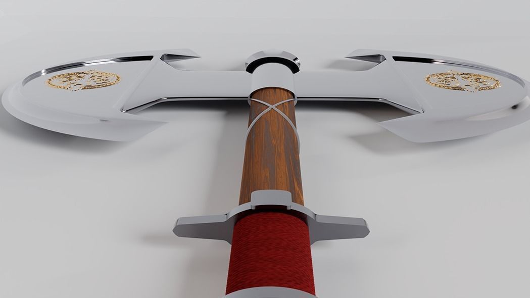Warrior Axe 3D model_5