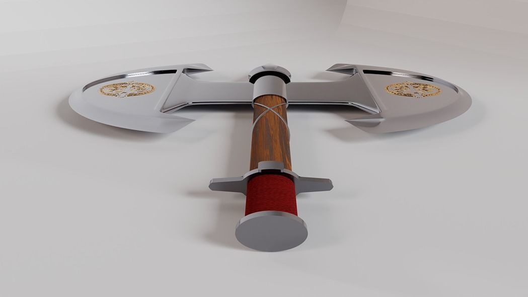 Warrior Axe 3D model_1