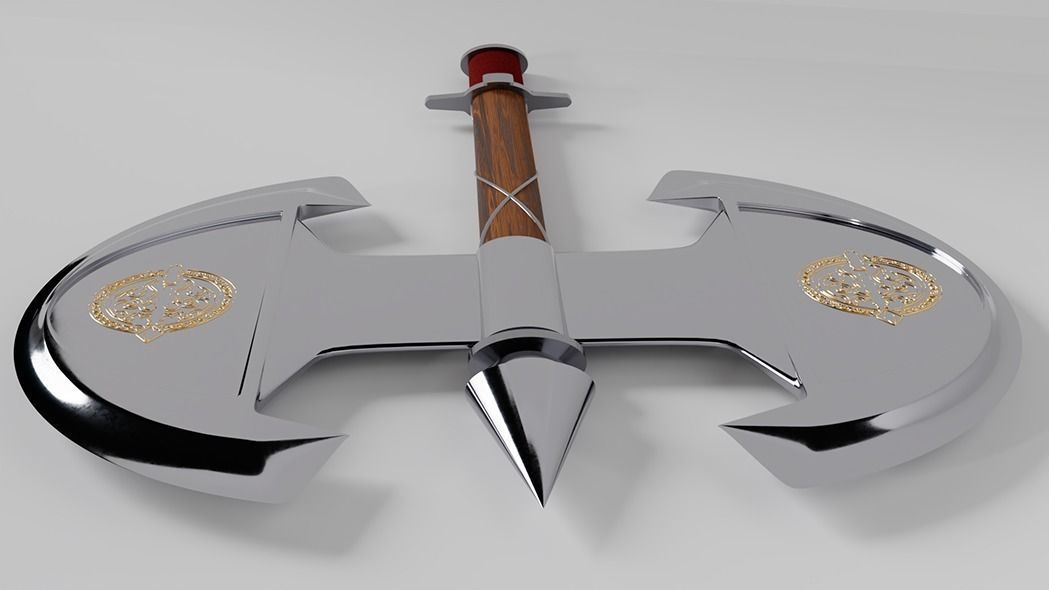 Warrior Axe 3D model_8
