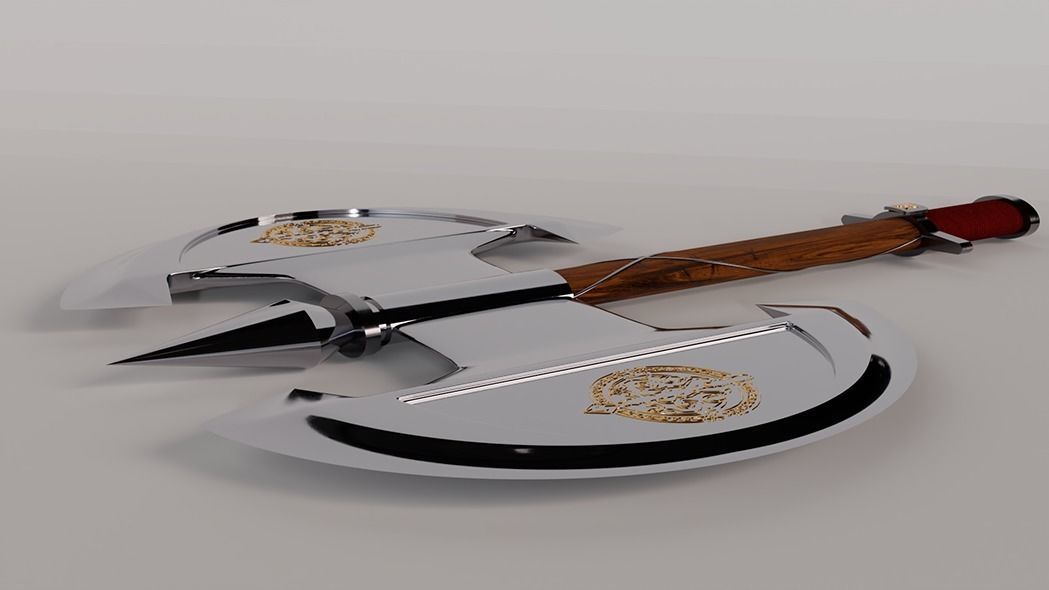 Warrior Axe 3D model_2