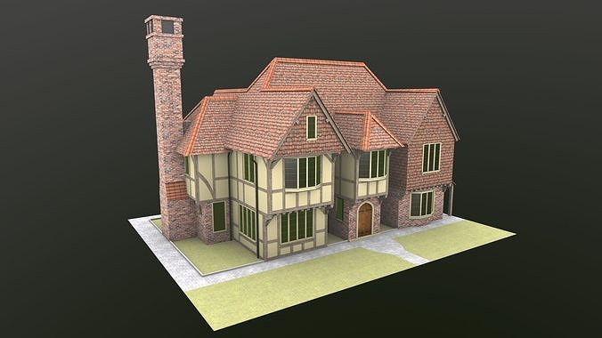 Timb Farm House AR VR 3D Model  Low-poly 3D model 6