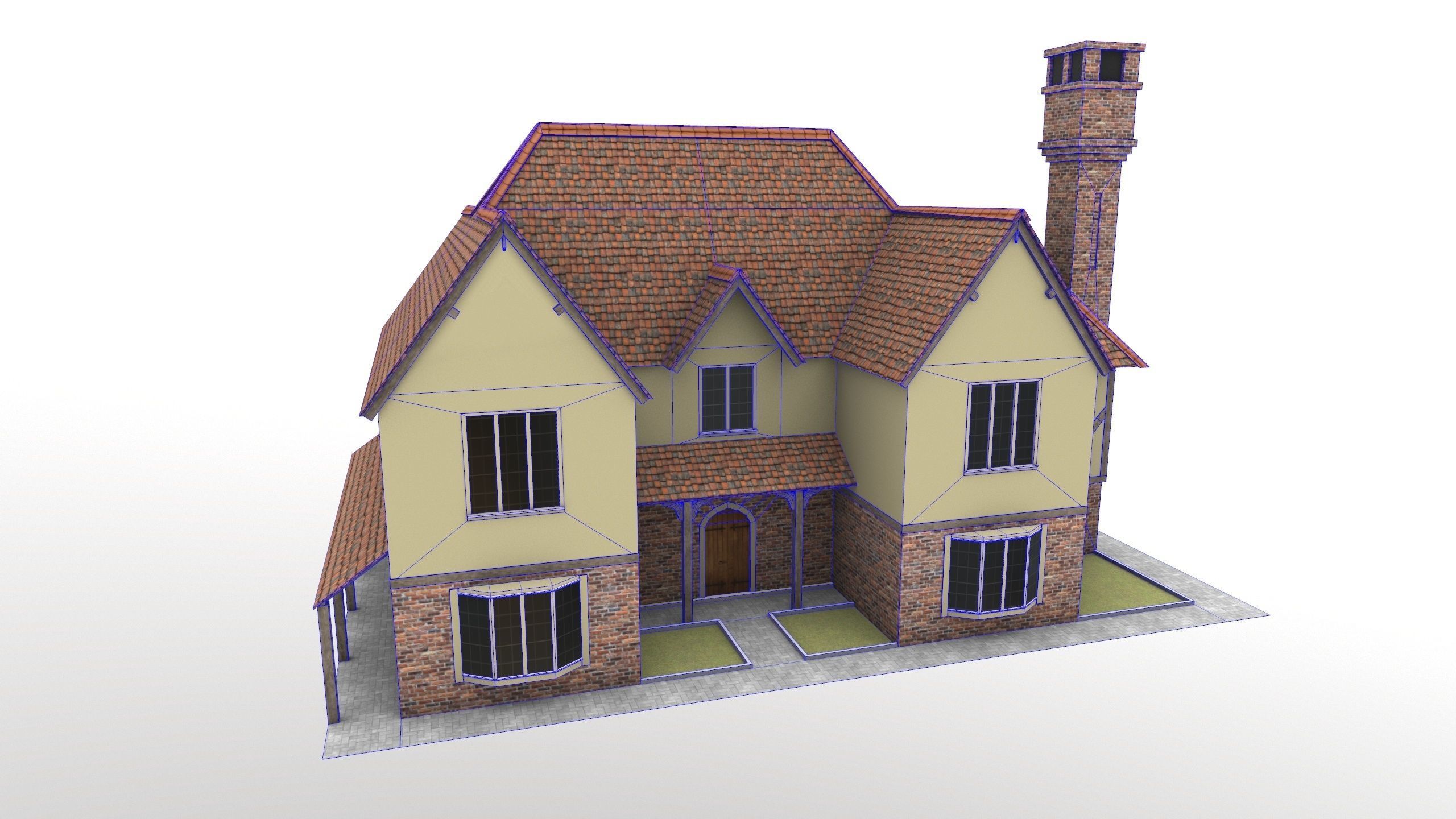 Timb Farm House AR VR 3D Model  Low-poly 3D model_13