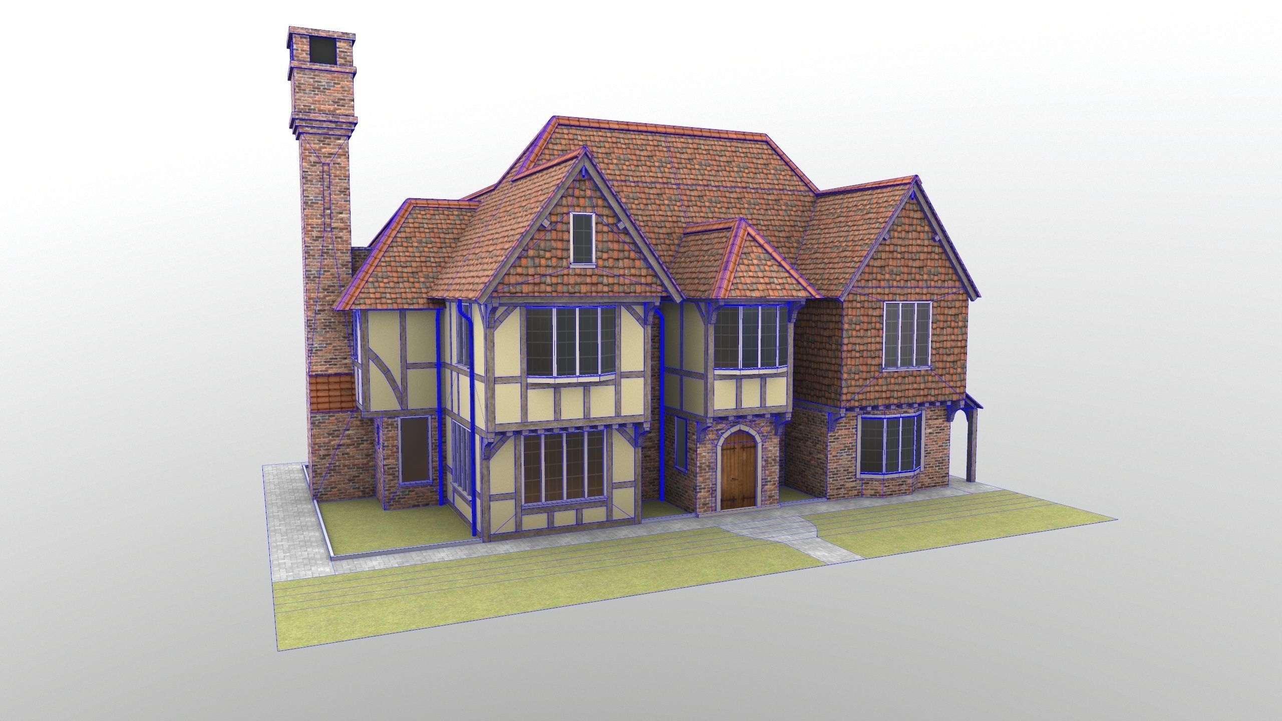 Timb Farm House AR VR 3D Model  Low-poly 3D model_12