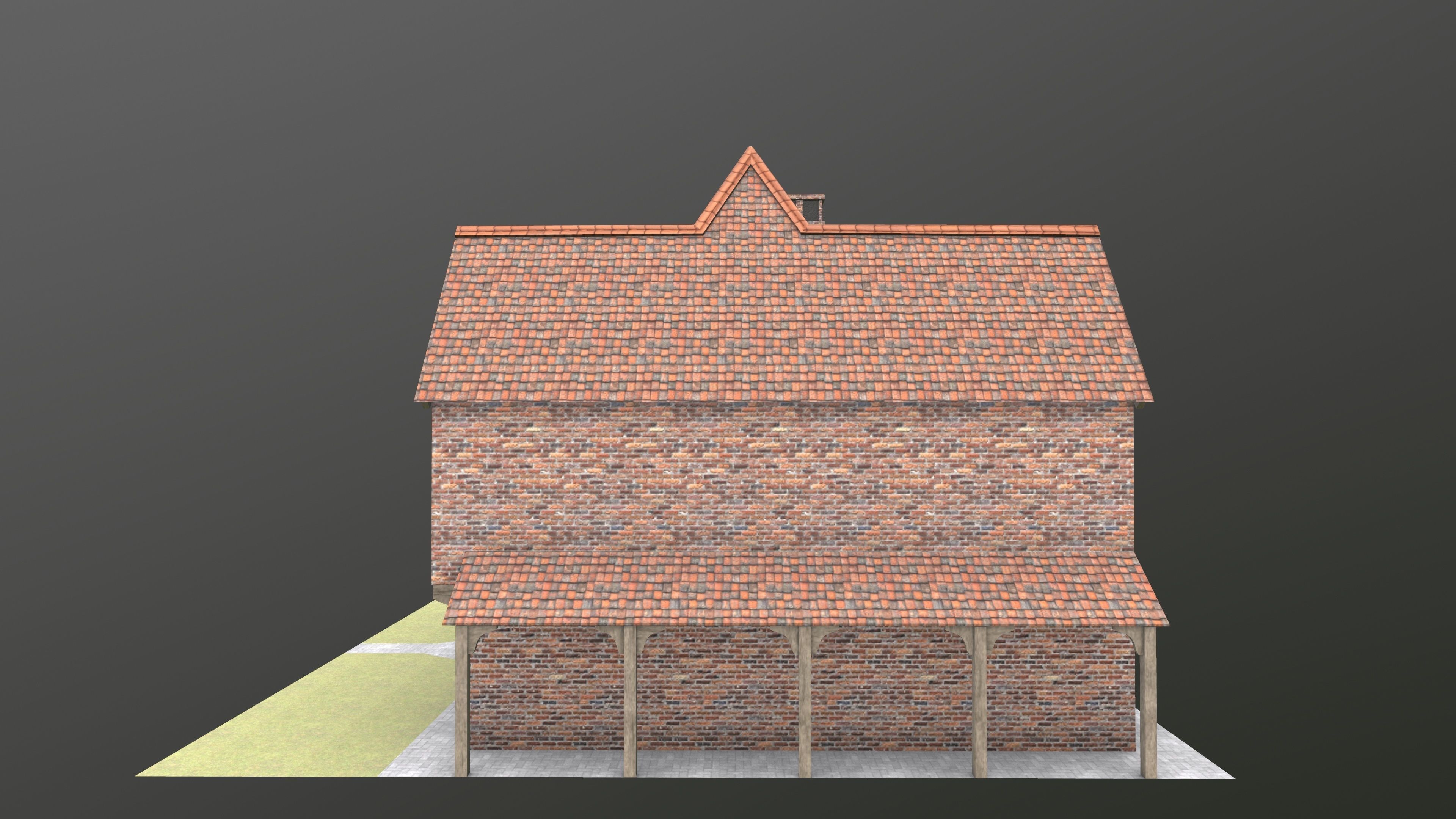 Timb Farm House AR VR 3D Model  Low-poly 3D model_5