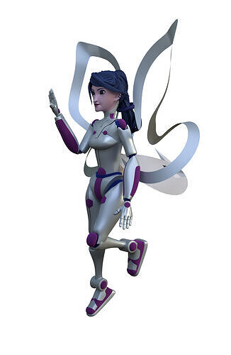 3D GIRL ROBOT MODEL  3D model