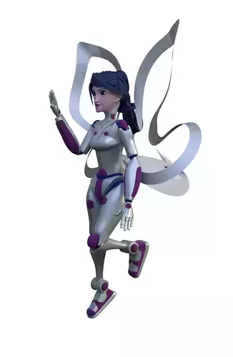 3D GIRL ROBOT MODEL 